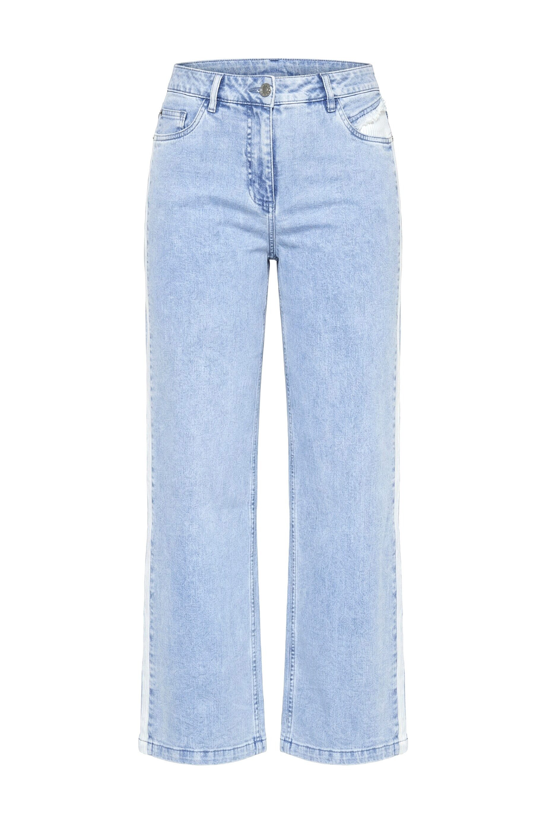 Angel of Style Regular-fit-Jeans Jeans Nora weites gerades Bein Seitenstreifen