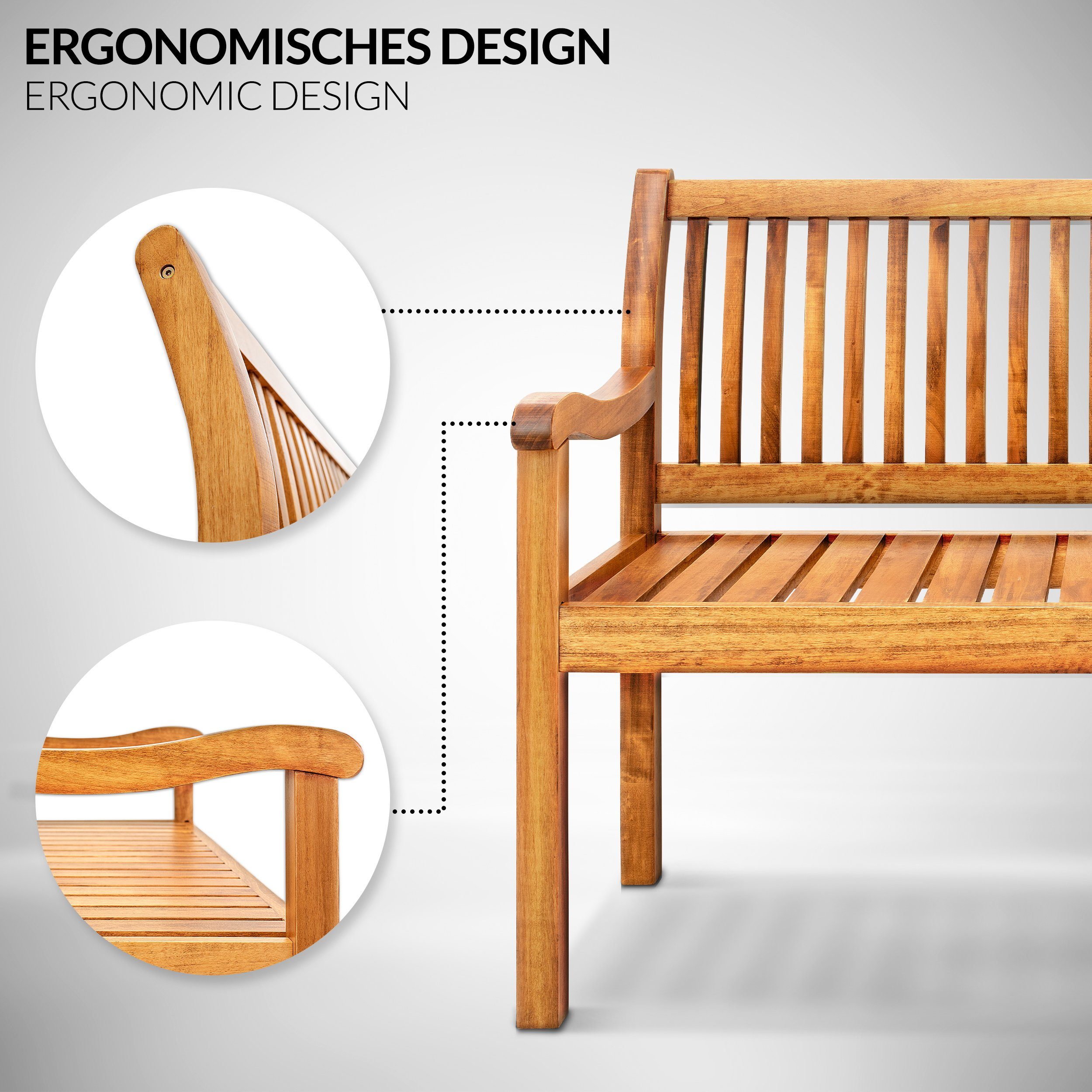 tillvex Gartenbank tillvex® Gartenbank Holz Parkbank Massiv Sitzbank Garten günstig online kaufen