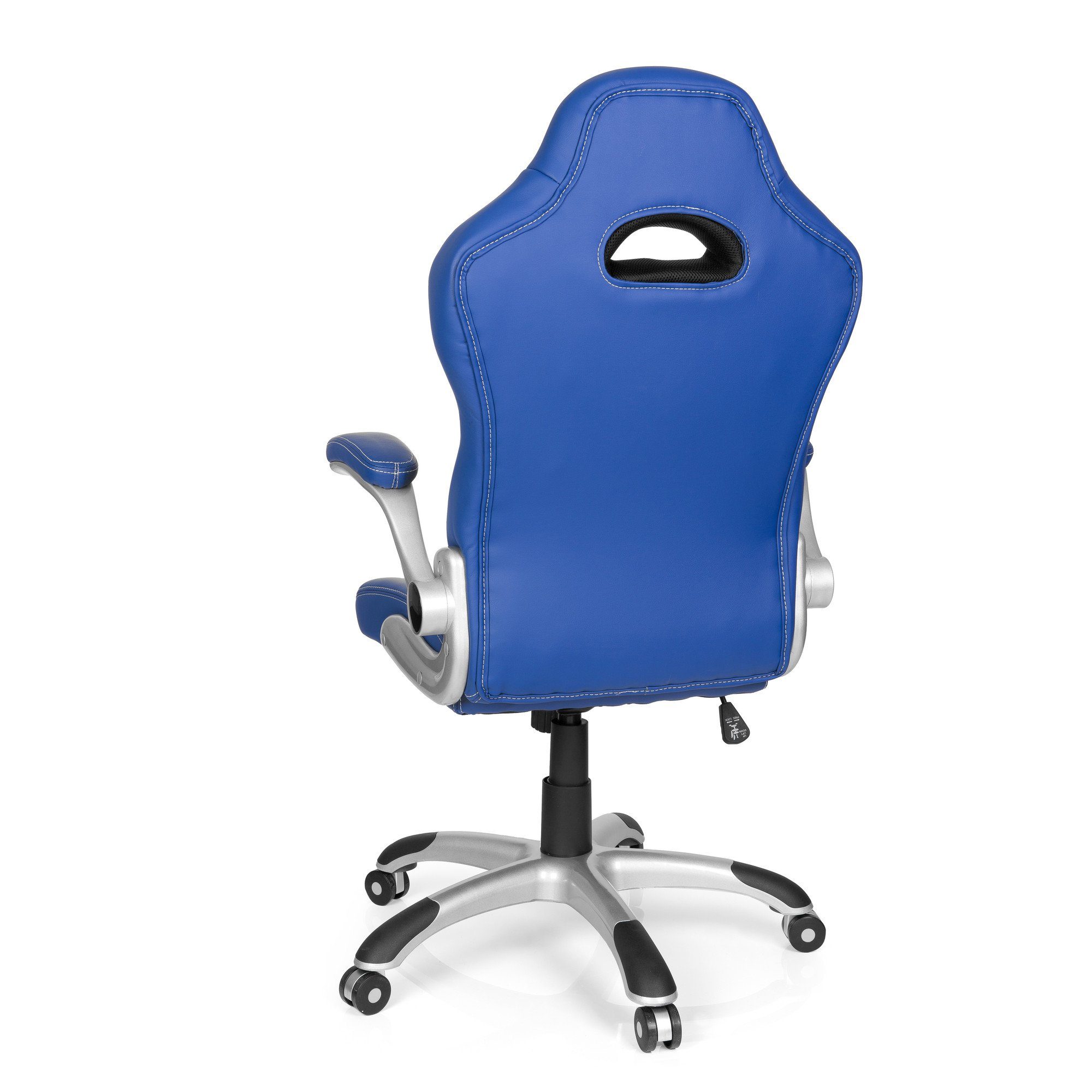 ergonomisch SPORT / Schwarz GAME Drehstuhl hjh Blau Weiß Gamingstuhl Kunstleder, OFFICE /