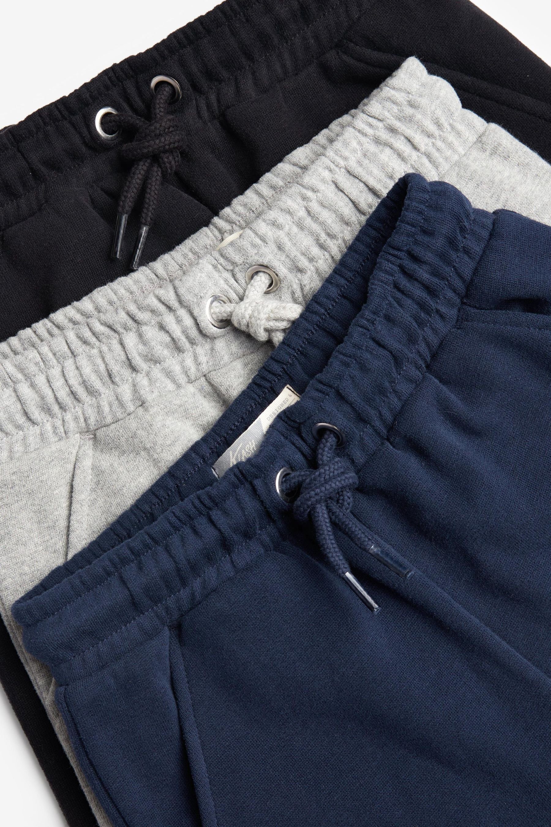 Blue/Grey/Black Next (3-tlg) Jogginghose Jersey-Jogginghose, Navy Weiche 3er-Pack