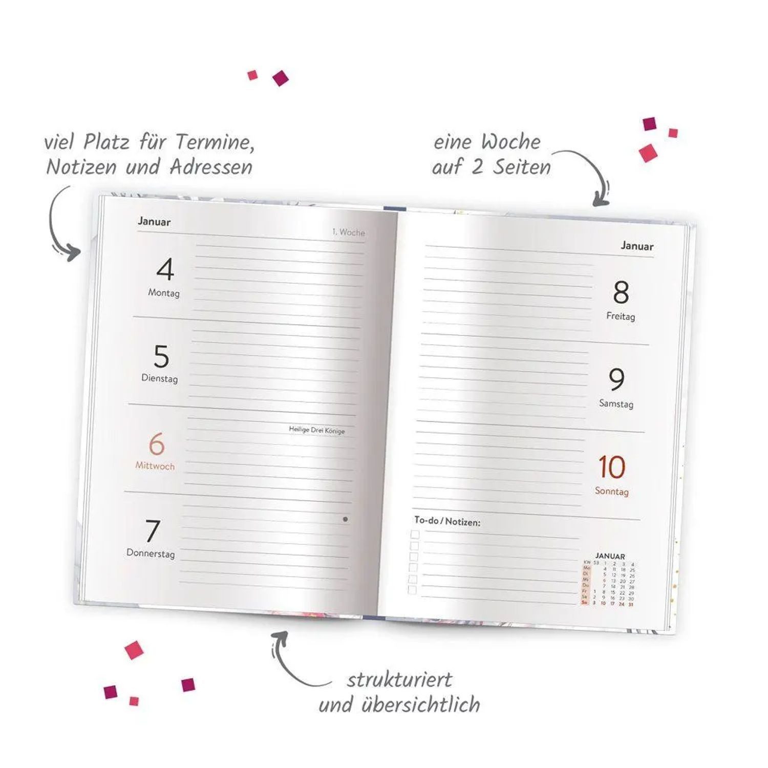 Trötsch Verlag Taschenkalender TRÖTSCH - Taschenkalender A6 Vintage 2027