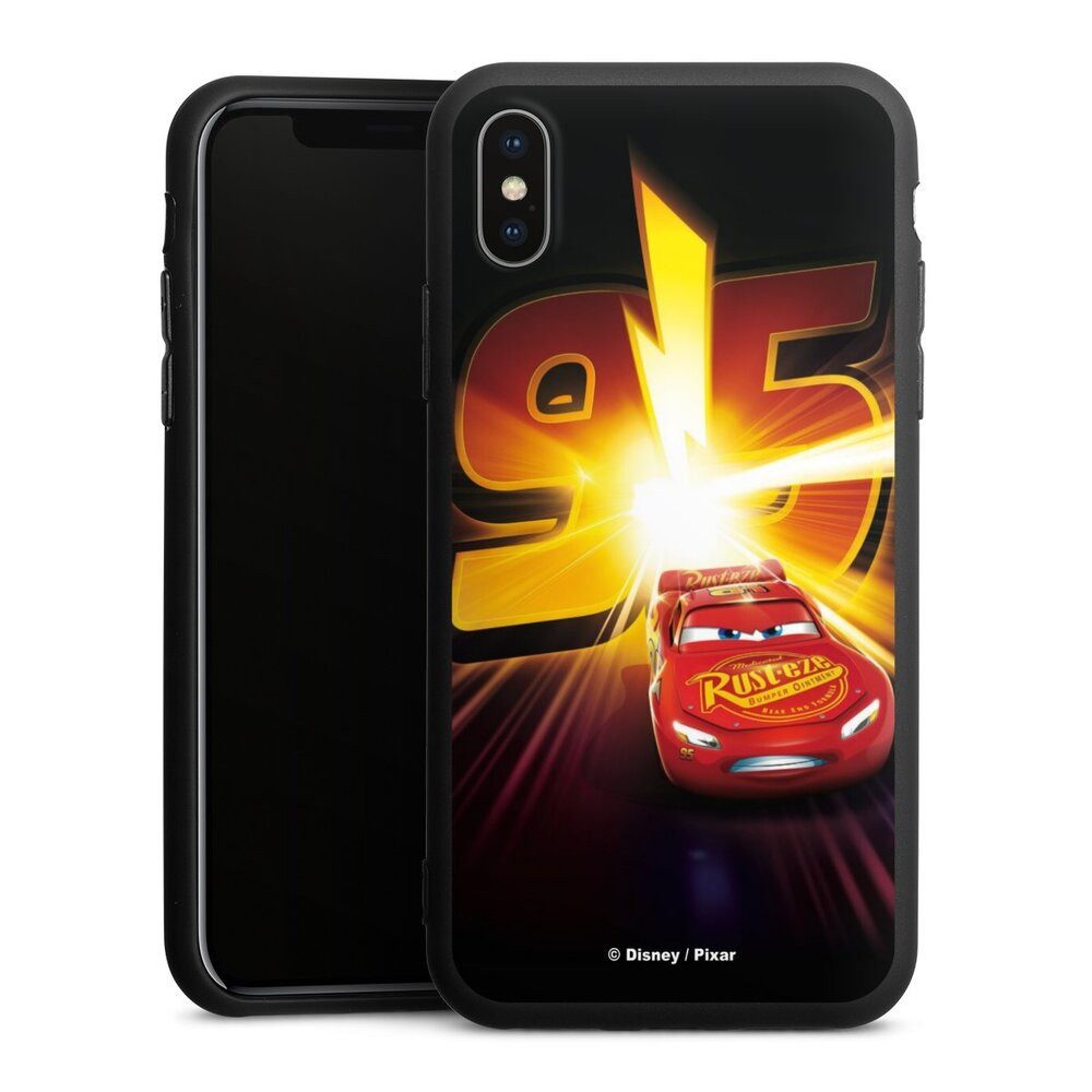 DeinDesign Handyhülle Offizielles Lizenzprodukt Cars Lightning Mcqueen 95 Cars3 Lightning 95, Apple iPhone Xs Silikon Hülle Premium Case Handy Schutzhülle