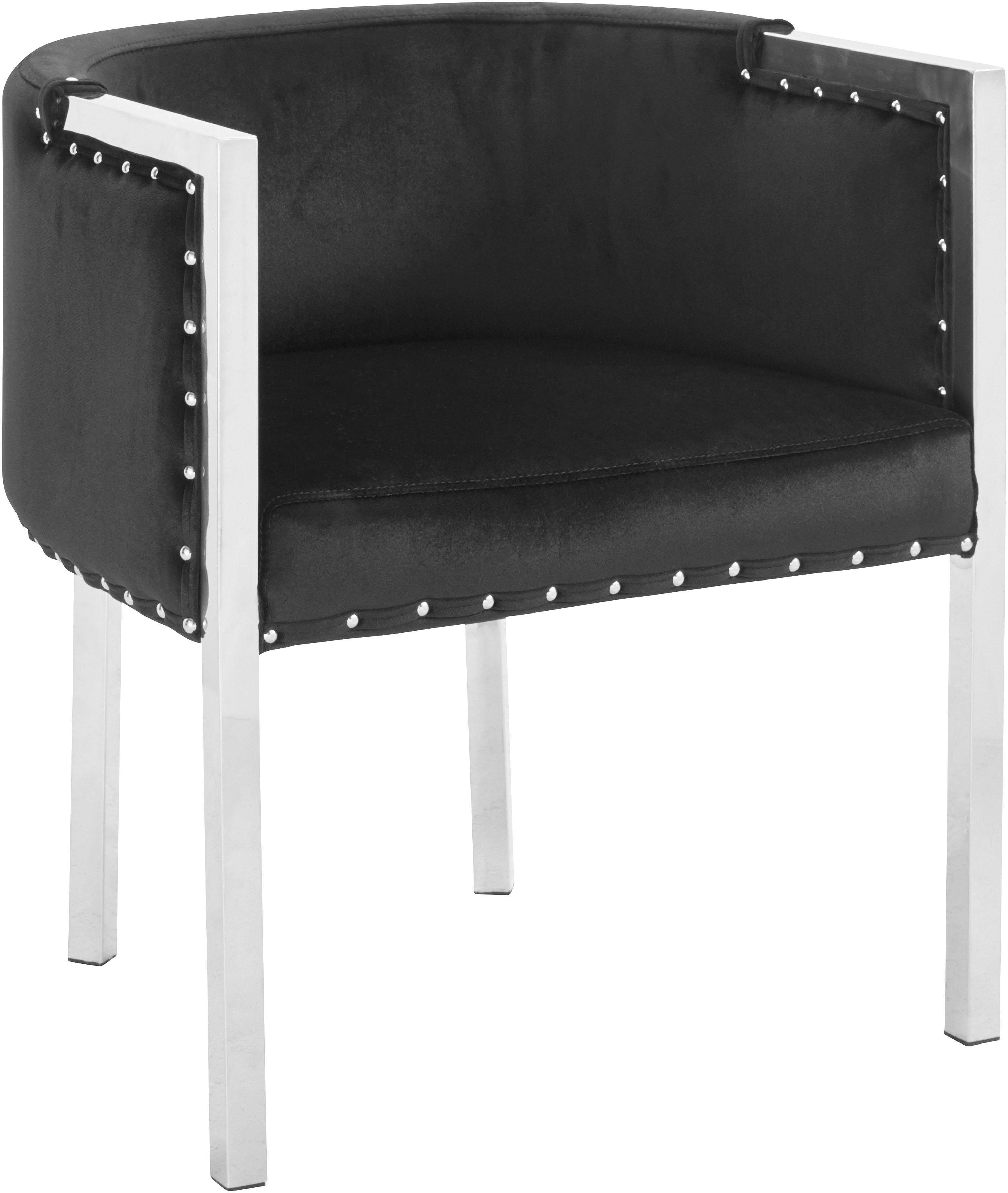 Leonique Stuhl Aspen, Stuhl "Aspen", Polsterstuhl, Ziernägel, verchromte Füße, 64x55x71. € 397,25