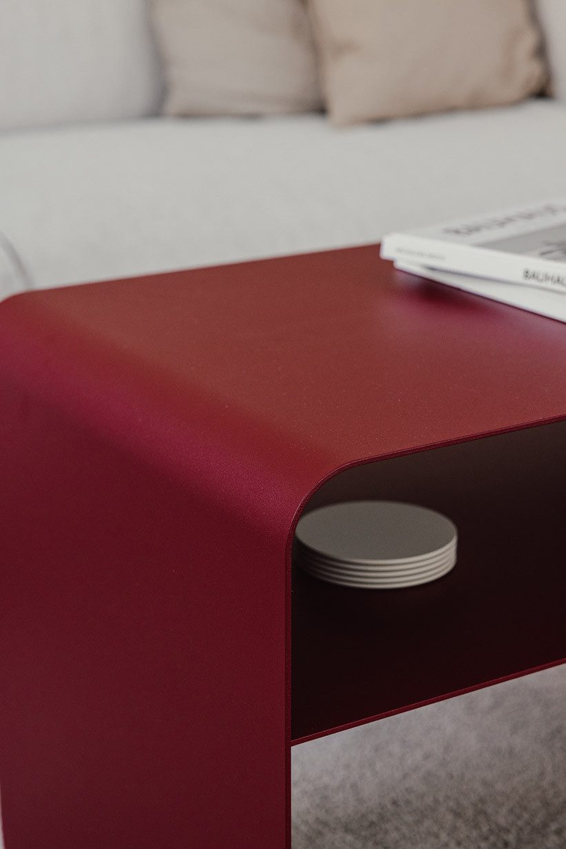 Metallbude Couchtisch COSMO, 2in1 - Design Couchtisch ohne Montage, rutschfest & kratzfest
