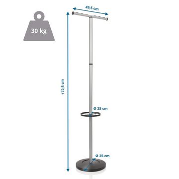 hjh OFFICE Garderobenständer Garderobenständer SPACE I Stahl, Kleiderständer inkl. Kleiderbügel