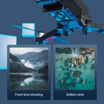 Rutaqian Luftdrohne Faltbar Ferngesteuertes Spielzeugflugzeug Spielzeug-Drohne (4K/6K, 4K-Dual-Kamera mit Anti-Störung und 360-Grad-Hindernisvermeidung, Quadcopter-Drohne mit bürstenlosem Motor und optischem Fluss)