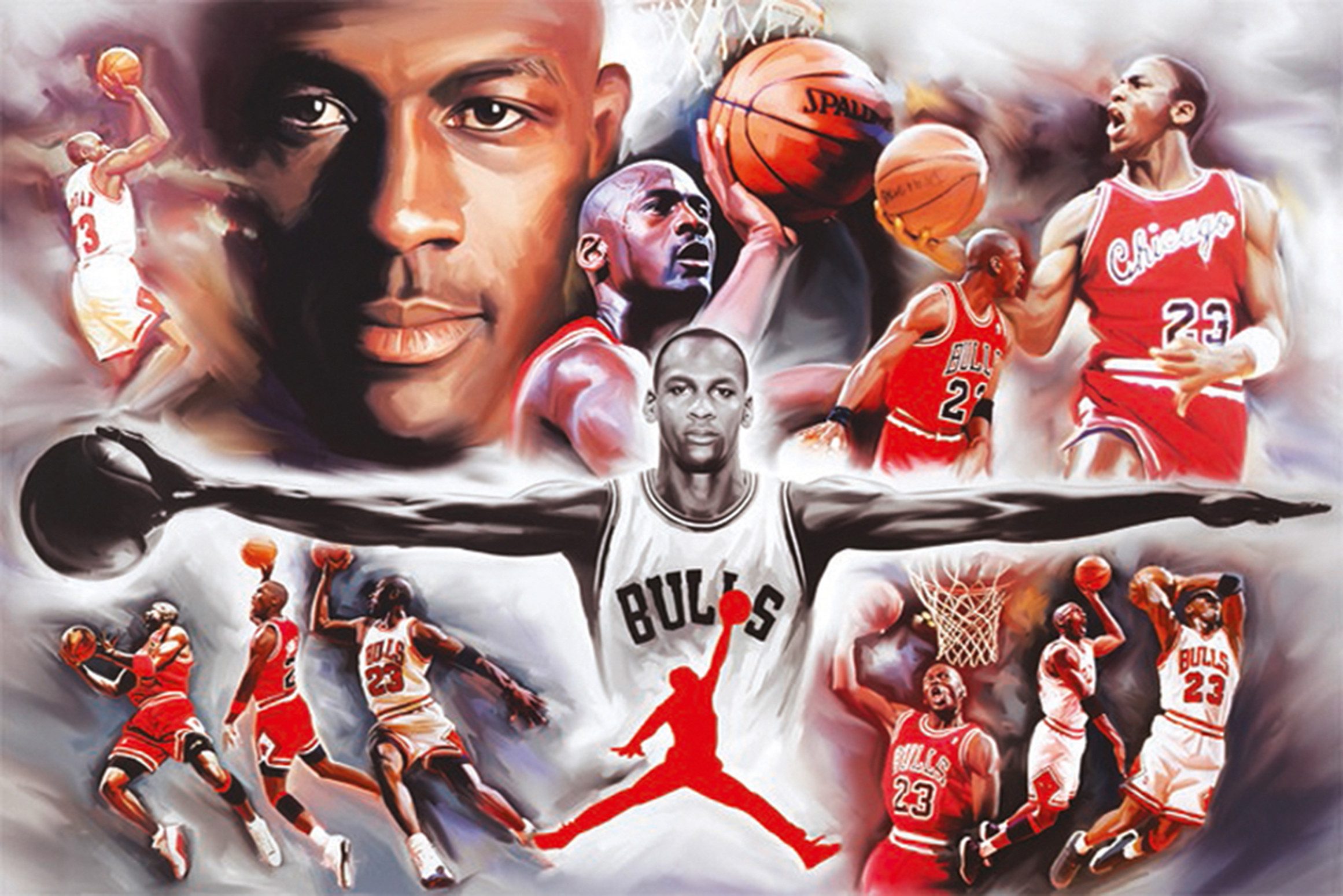 Close Up Poster Michael Jordan Poster Collage 91,5 x 61 cm