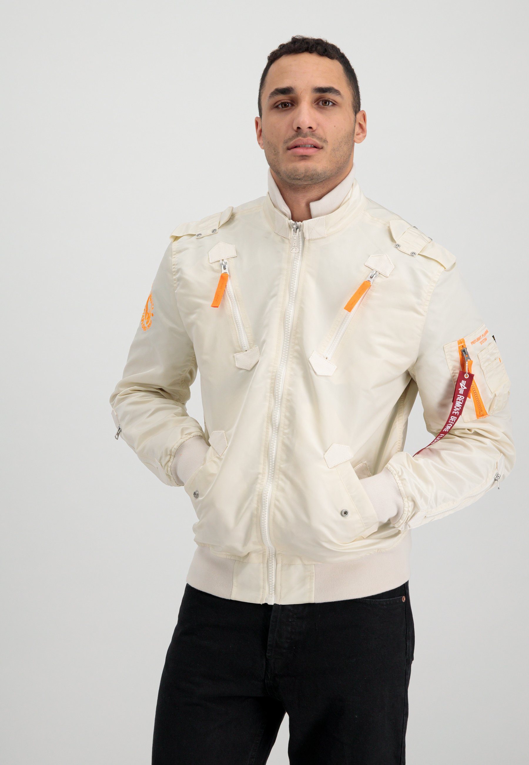 Alpha Industries Bomberjacke Alpha Industries Jackets Flight Falcon white II - & Bomber Men jet stream