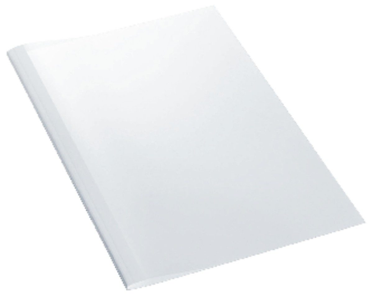 LEITZ Thermo-Bindemappe Thermobindemappen Leinenoptik A4 1,5mm VE=25 Stück weiß (10 Stück), (