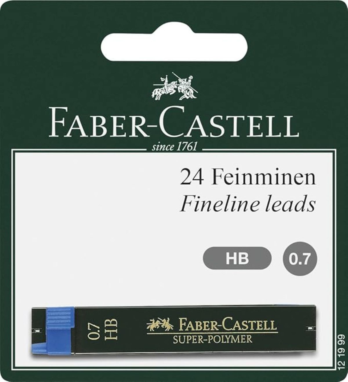 Eberhard Faber Kugelschreiber Faber-Castell Feinminen HB 0,7mm - 2 Dosen à 12 Minen (24 Stück)