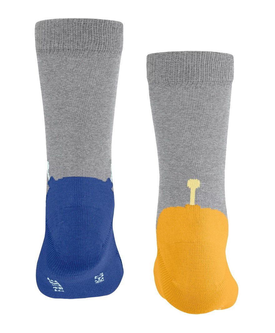 FALKE Socken Tagessocke Bubble Robots (hautschmeichelnde Baumwolle) hellgrau Kinder