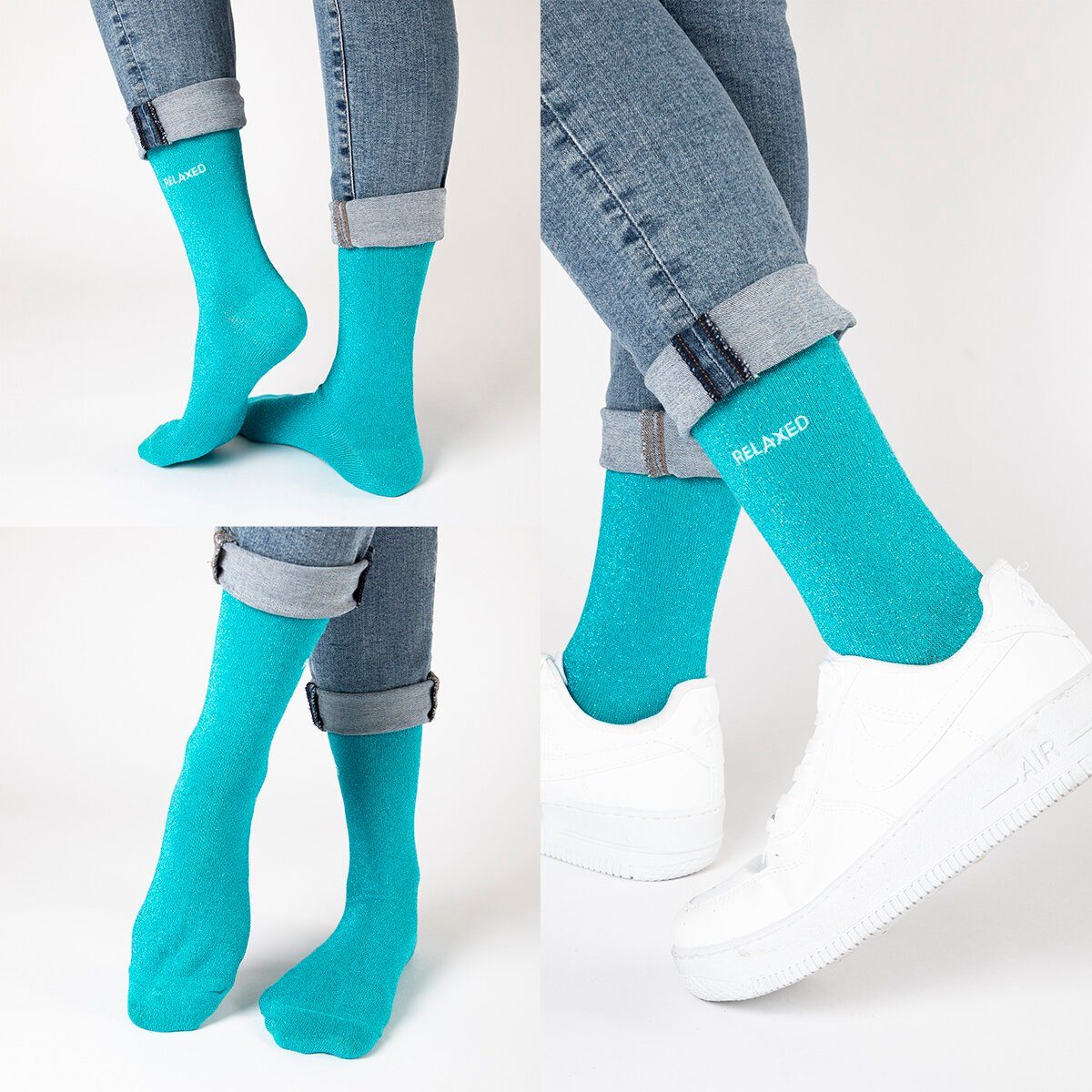 BIGGDESIGN Socken Moods Glitzer Up 7-Paar Set Biggdesign Socken