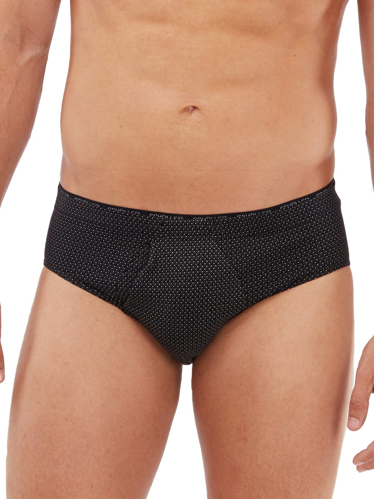 Schöller Slip 3er Pack Herren Slip Baumwolle-Elasthan (Packung, 3-St) mit eingriff