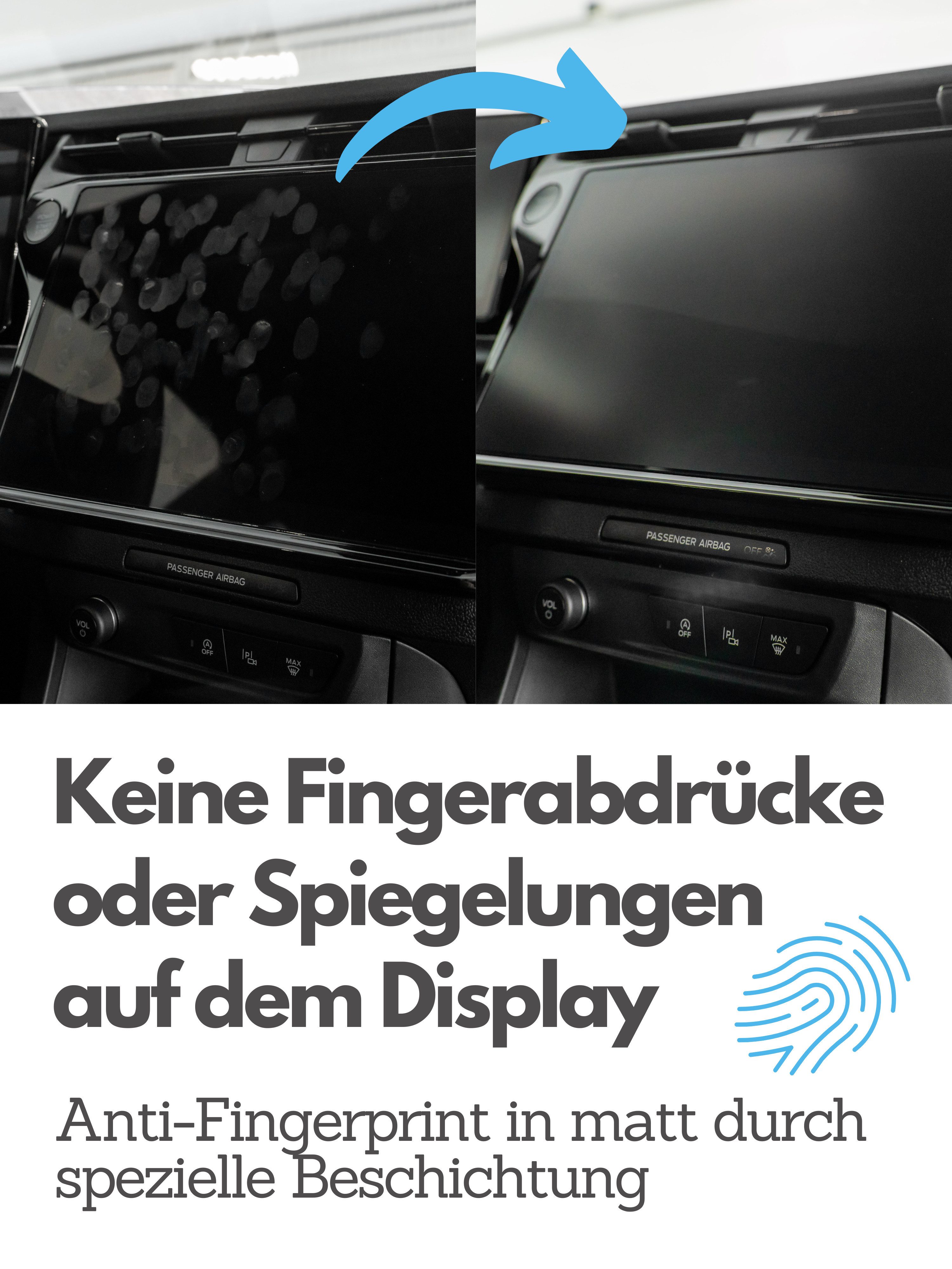DISSKIN Displayschutzfolie DISSKIN Displayschutzfolie für Ford Puma Facelift ab 2024 für Ford Puma Facelift ab 2024 Display, 1 Stück, Anti-Fingerabdruck