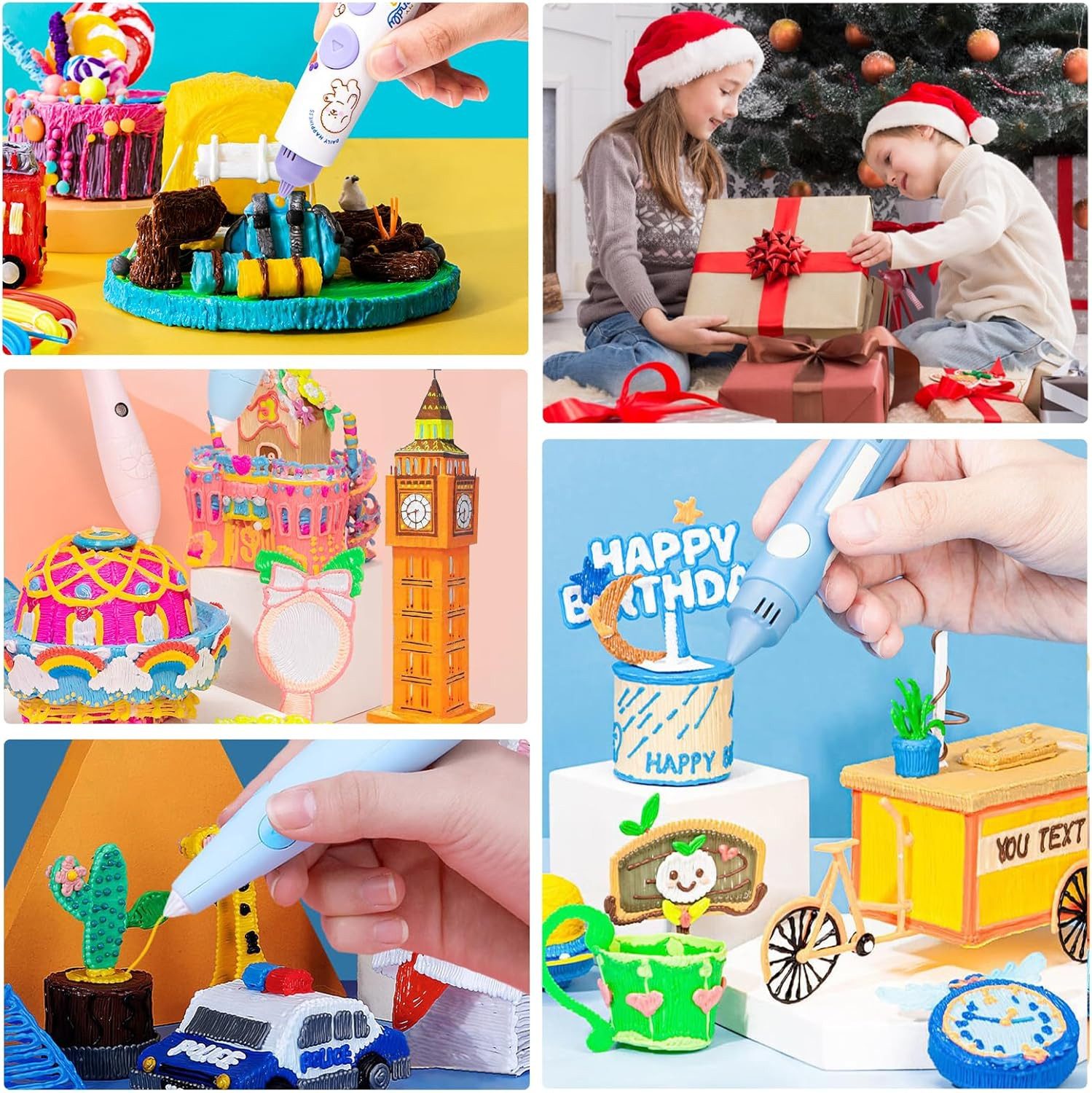 ANYSUN 3D-Drucker-Stift Filament PCL 5 Meter x 20 zufällige Farben