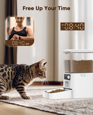 purplerain Katzen-Futterspender Oneisall Futterautomat 3.5L mit App-Steuerung