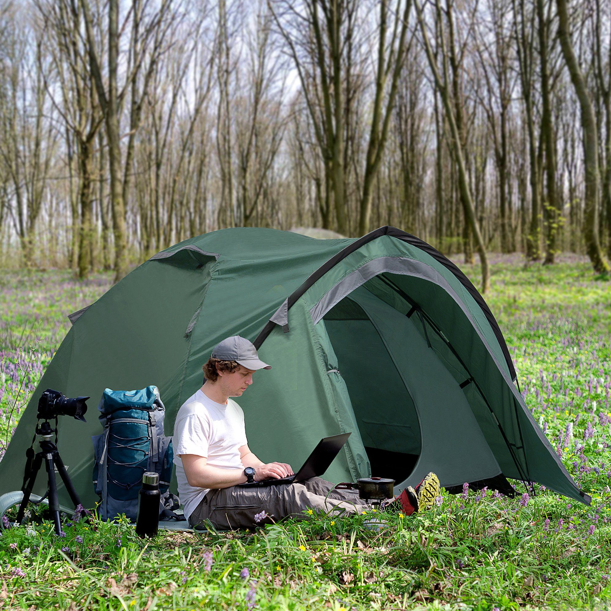 Outsunny Kuppelzelt für 2 Personen mit günstig online kaufen