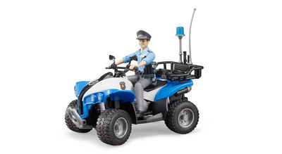 Bruder Spielwaren Spielzeug-Quad Polizei-Quad mit Polizist und Ausstattung, (2-tlg), Gefederte Front- (lenkbar) und Heckachse
