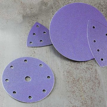 MENZER Schleifdreieck 82 mm Klett-Schleifblätter für Deltaschleifer, Keramik-Mix, 50 Stk., K60