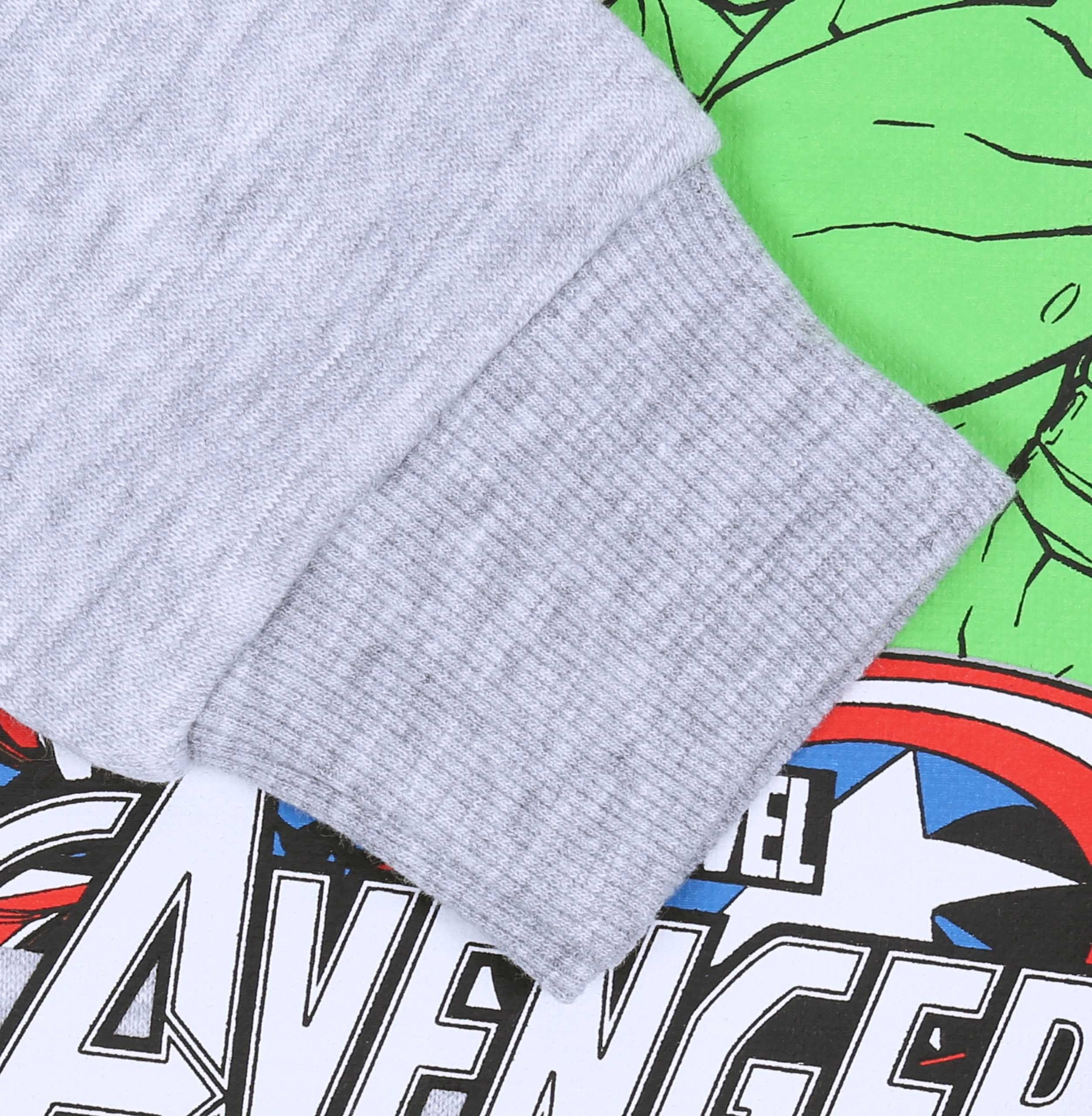 MARVEL Kapuzensweatshirt AVENGERS Marvel graues Melange Hoodie 18-24 Monate