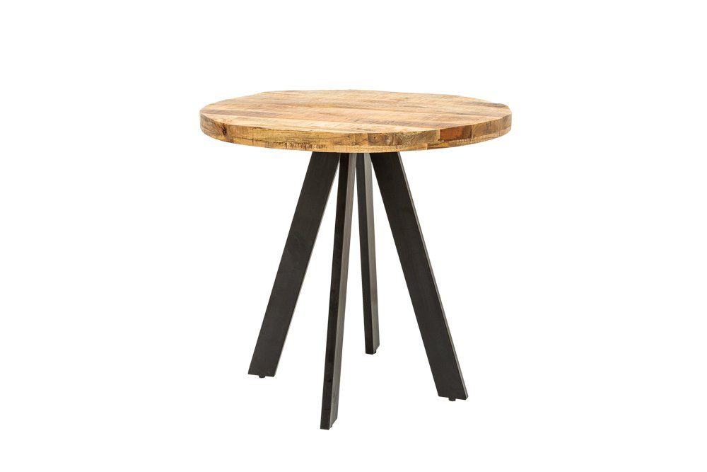 riess-ambiente Esstisch IRON CRAFT 100cm natur/schwarz - Mango, Metall, Massivholz, rund (Einzelartikel, 1-St), Urbaner Industrialtisch - ideal für Küchen, Wohnzimmer und Essecken