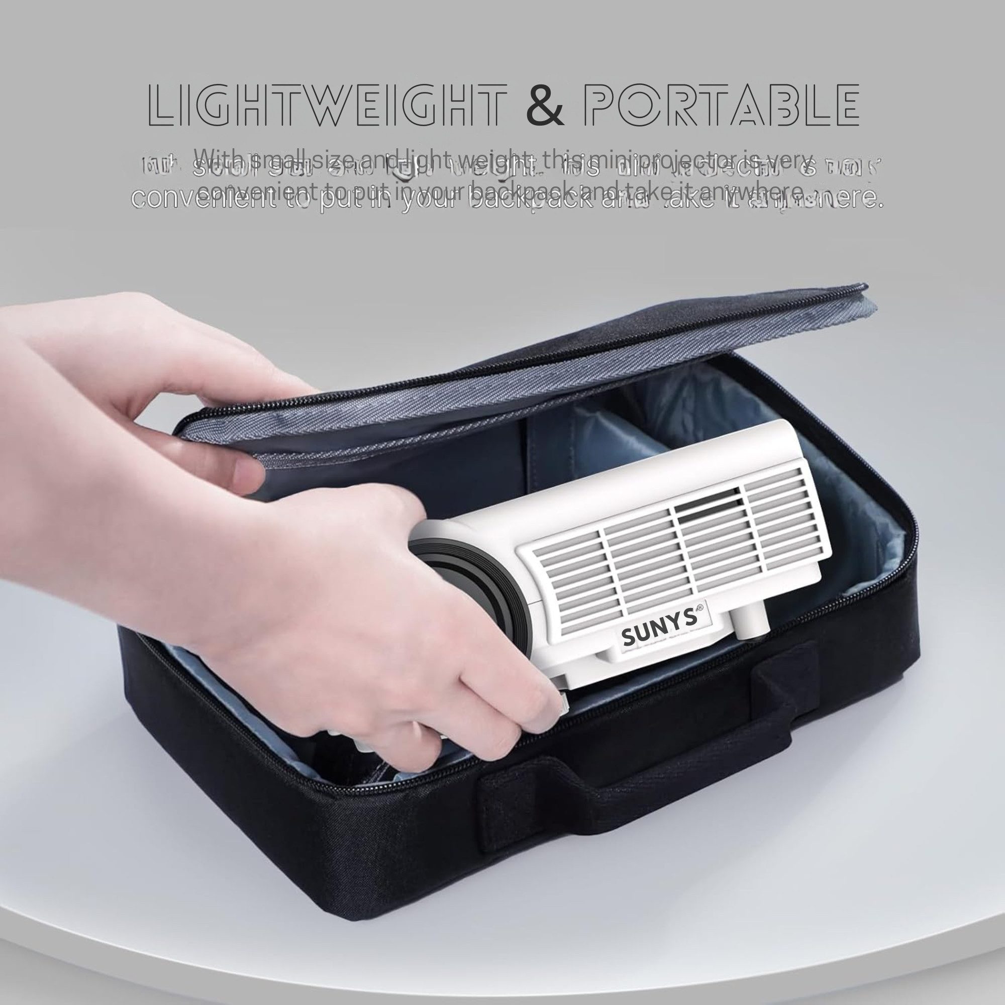 Vivitar Projektor Beamer 10000 Lumen, native 1080P Full HD Auflösung LED-Beamer (10000 lm, 10.000:1 Kontrast, HDMI, USB, Audioanschluss, integrierte HiFi-Lautsp – Bild 5 von 5