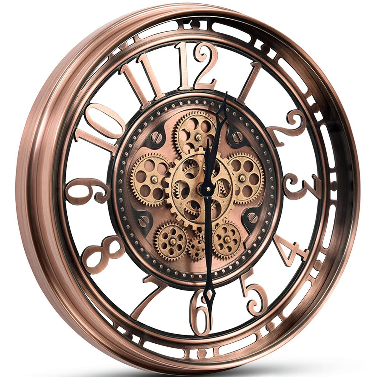 Uhr Wanduhr mit echtem Bewegungsgetriebe Zahnrädern