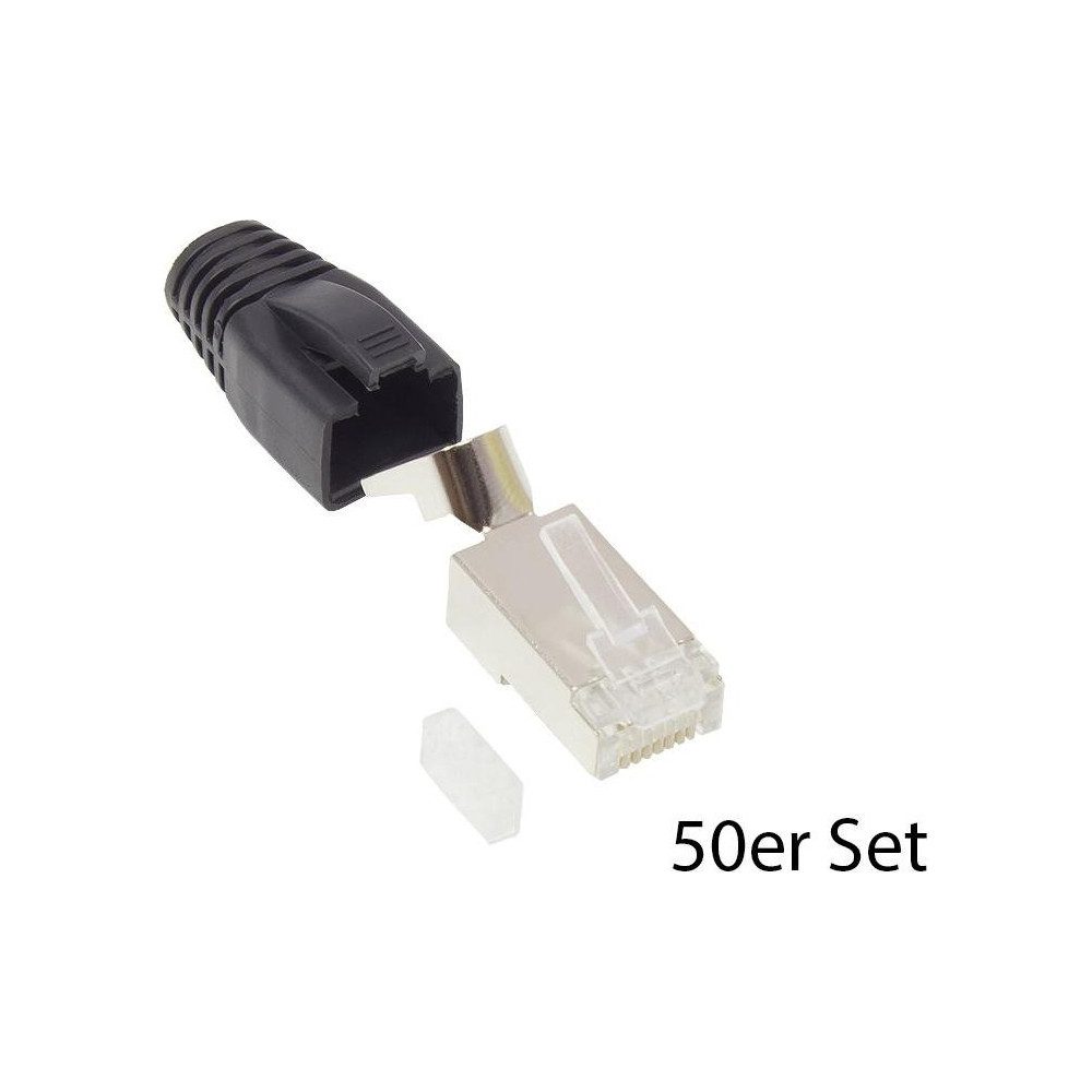 GOOD CONNECTIONS Netzwerk-Adapter RJ45 zu Сетевой разъем, Geschirmter RJ45-Stecker für Cat.6A