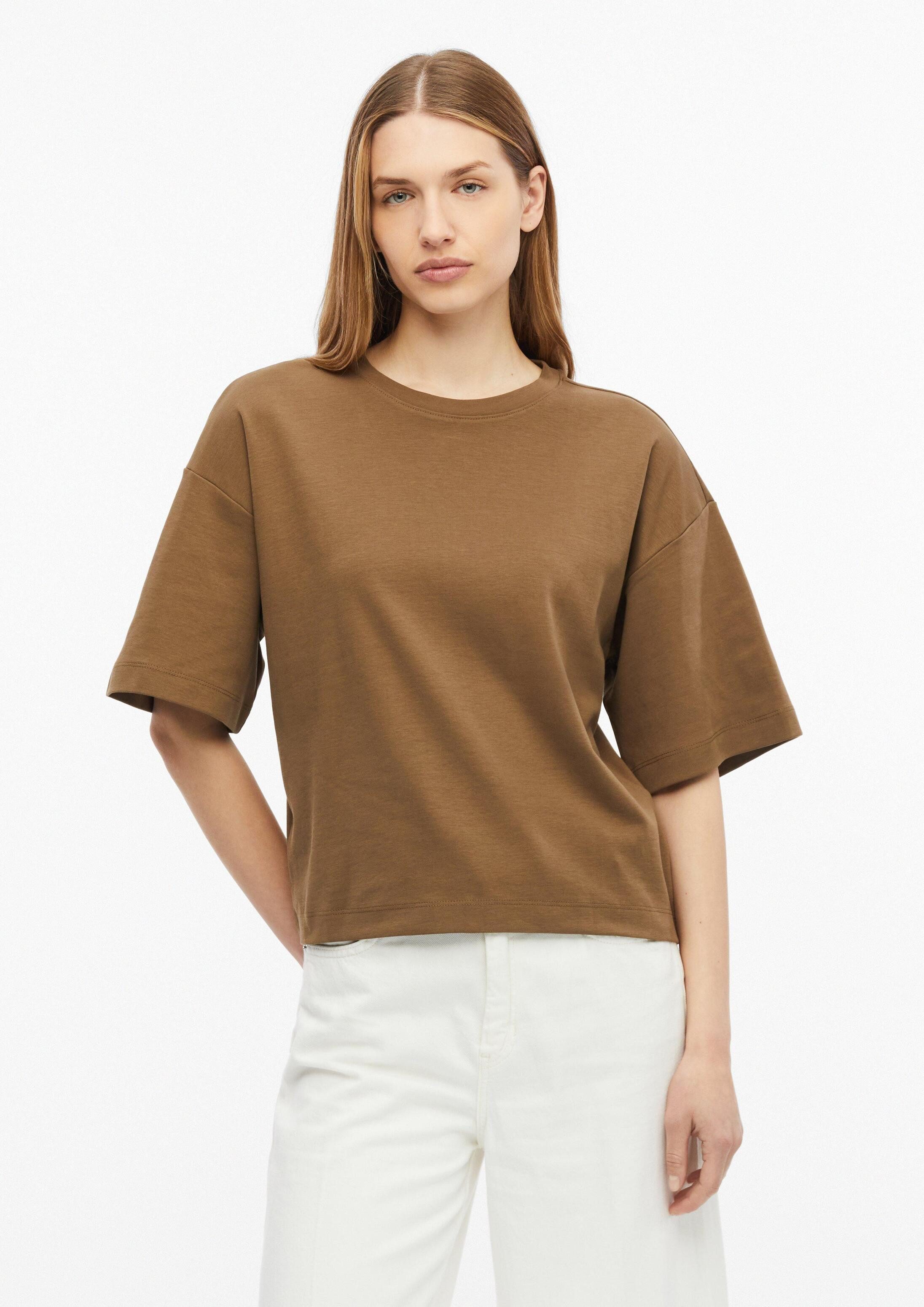s.Oliver Kurzarmshirt T-Shirt T-Shirt aus Interlockjersey mit überschnittener Schulter