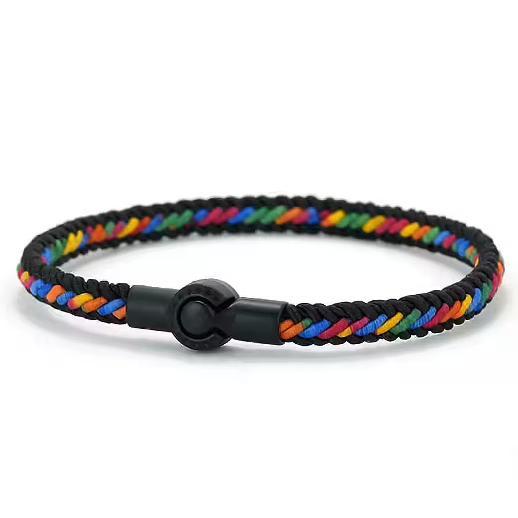 Ware aus aller Welt Armband mit Magnetverschluß in Rainbow Regenbogen Style LGBTQ Pride CSD (1-tlg) – Bild 3 von 3
