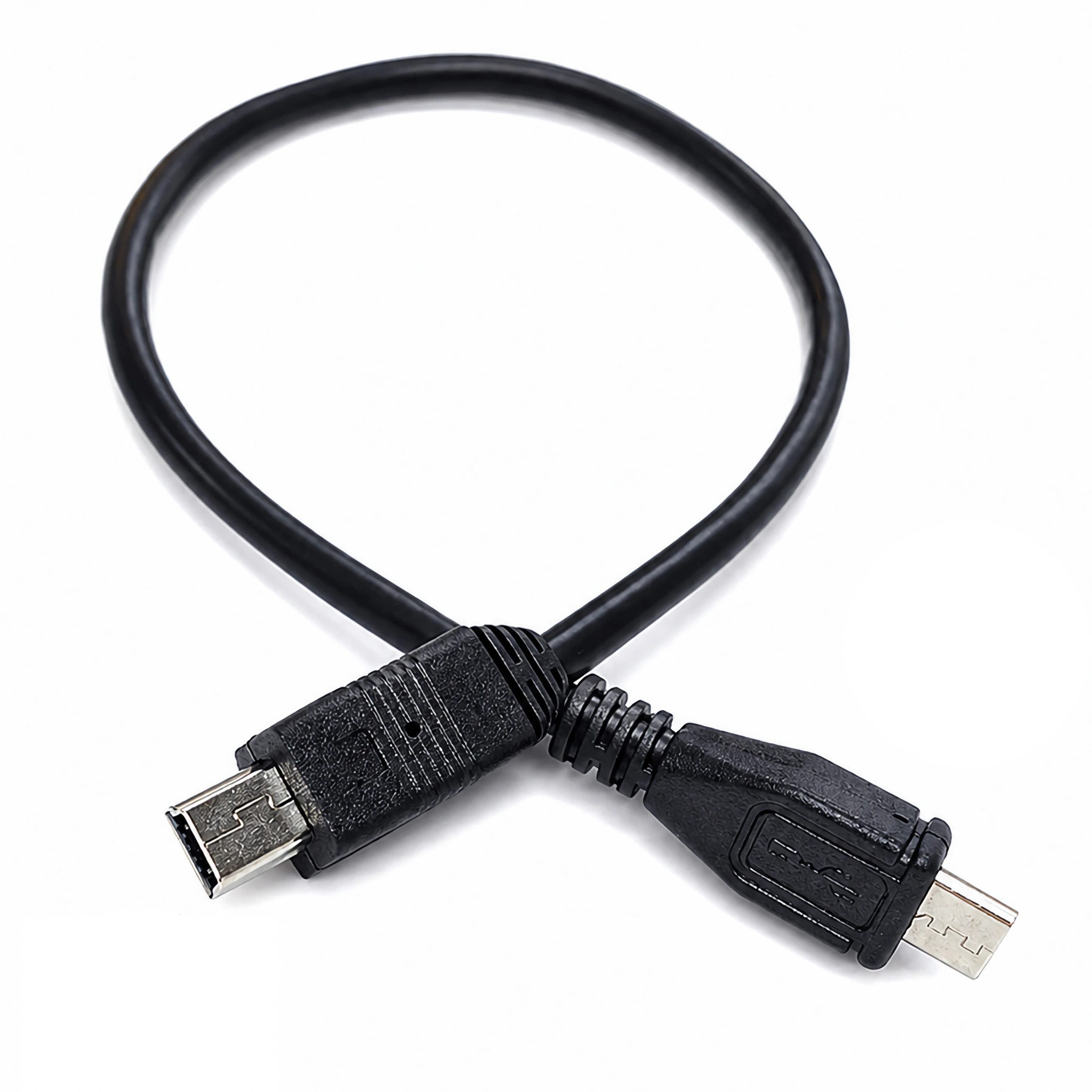 Bolwins K11 Mini USB 5pin auf Micro USB B Stecker Kabel 25cm Daten / Ladekabel Computer-Kabel, Mini-USB-Stecker (5-polig), Micro-USB-Stecker (Typ B, 5-polig) (30 cm), Adapterkabel zur Verbindung von Mini-USB- und Micro-USB-Geräten