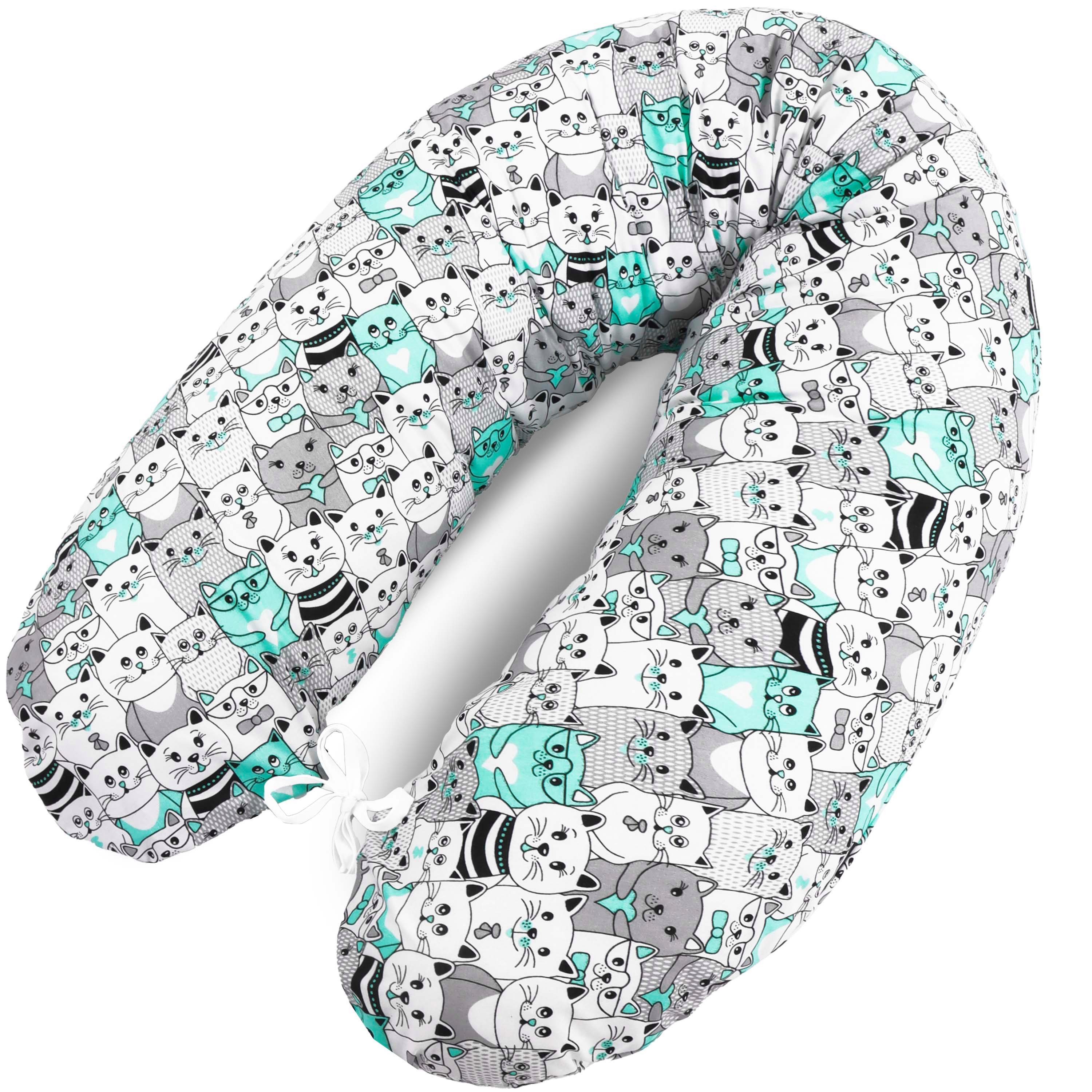 Amilian Stillkissen XXL 170 cm - Schwangerschaftskissen & Seitenschläferkissen mit Bezug, - Lagerungskissen - Nursing Pillow - Pregnancy Pillow, mit Füllung, Schlafkissen für Seitenlage - Körperkissen