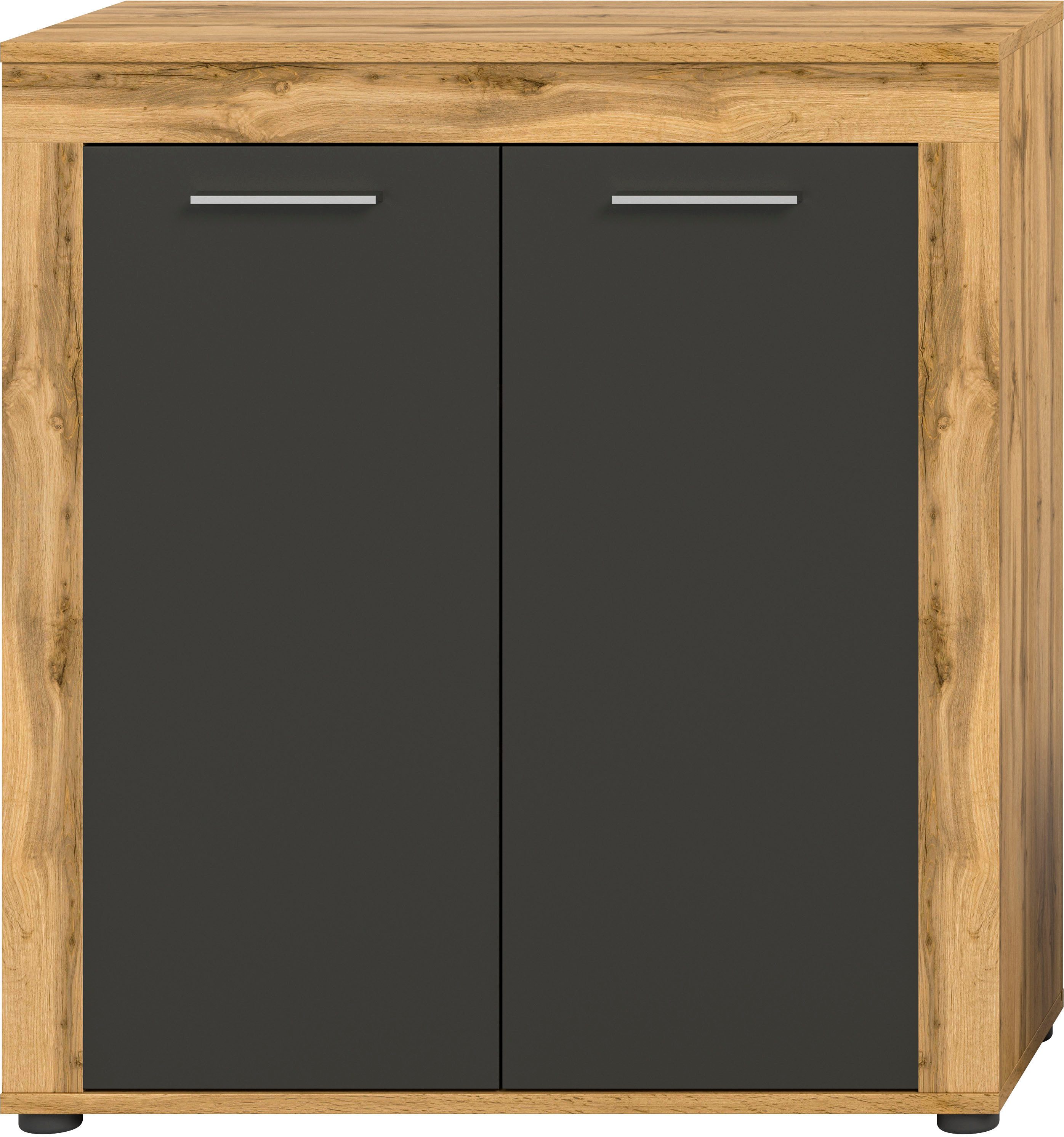 OTTO home Highboard AOSTA, Höhe 88 cm, 2 Türen, 3 Fächer, 2 Einlegeböden (in verschiedenen Farbausführungen, individuell kombinierbar), Kommode, Schrank, Anrichte, Standschrank, Sideboard, Wohnzimmer