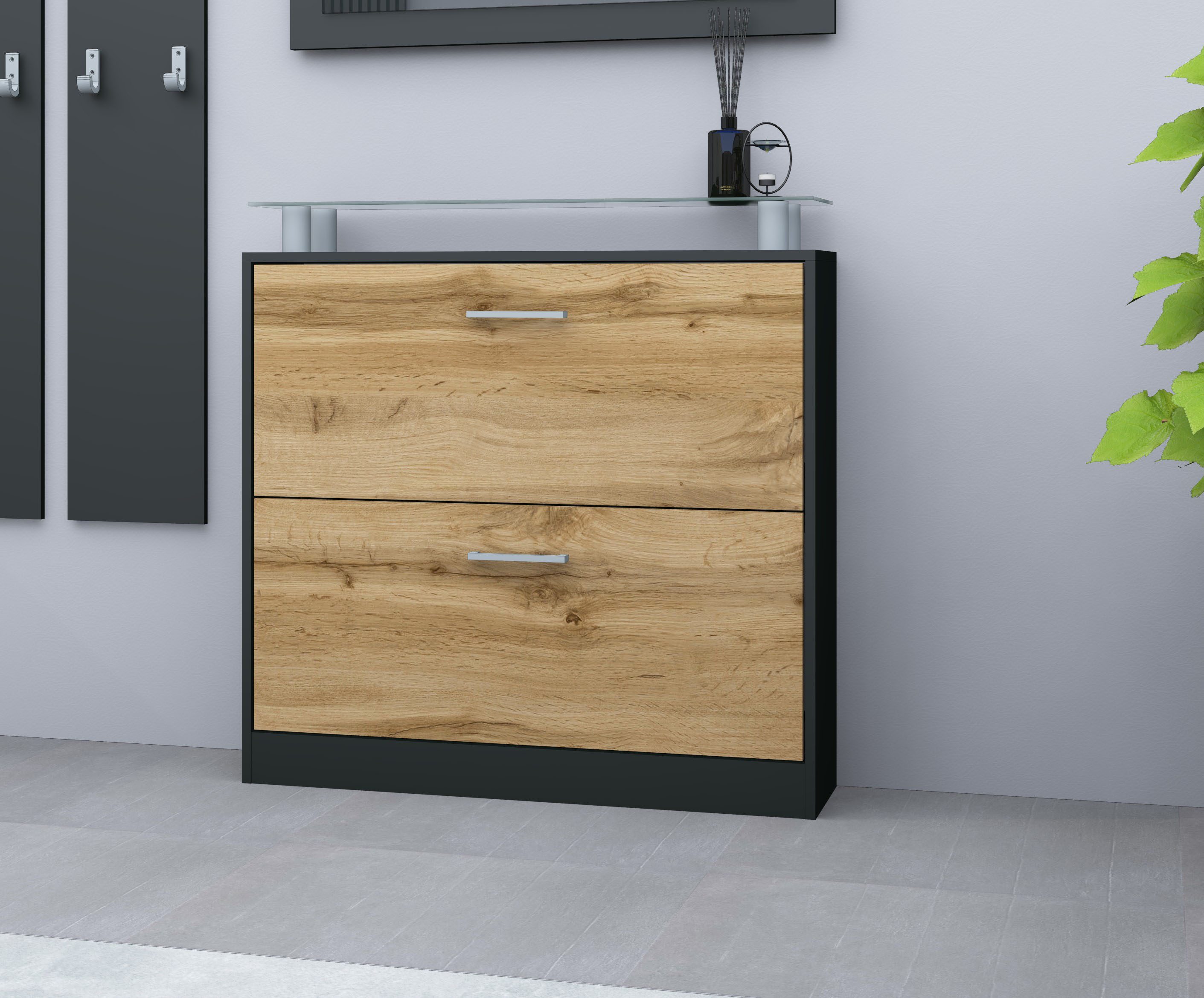 borchardt Möbel Schuhschrank Finn, Schuhregal, Schuhkipper für 12-16 Paar S günstig online kaufen