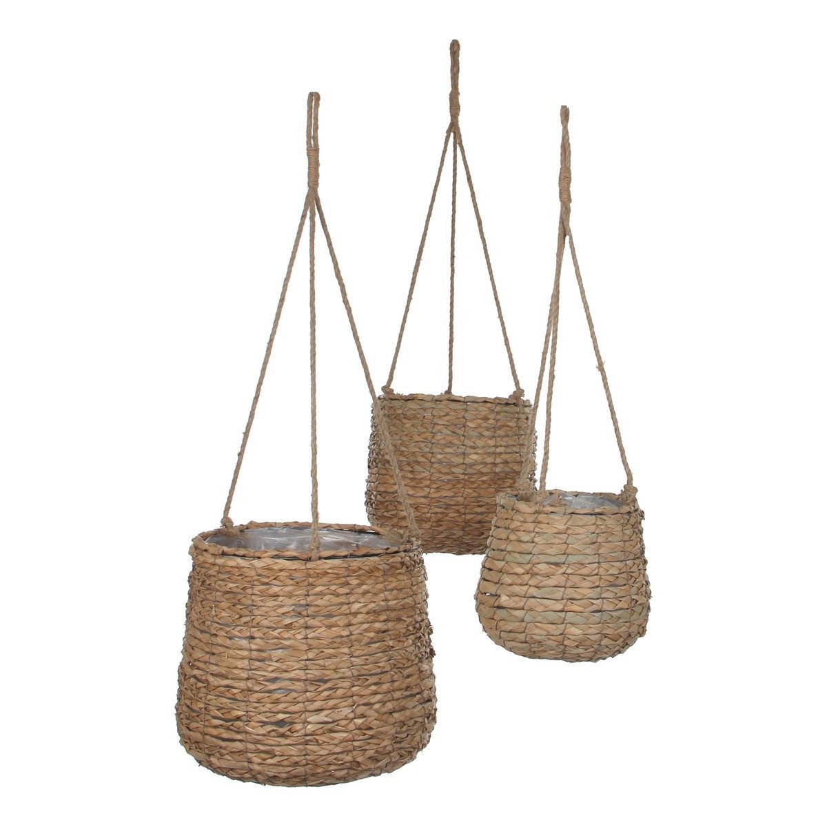 Mica Decorations Blumentopf Mica Decorations Avalon Korb haengend h.braun Satz von 3 - h90xd30cm