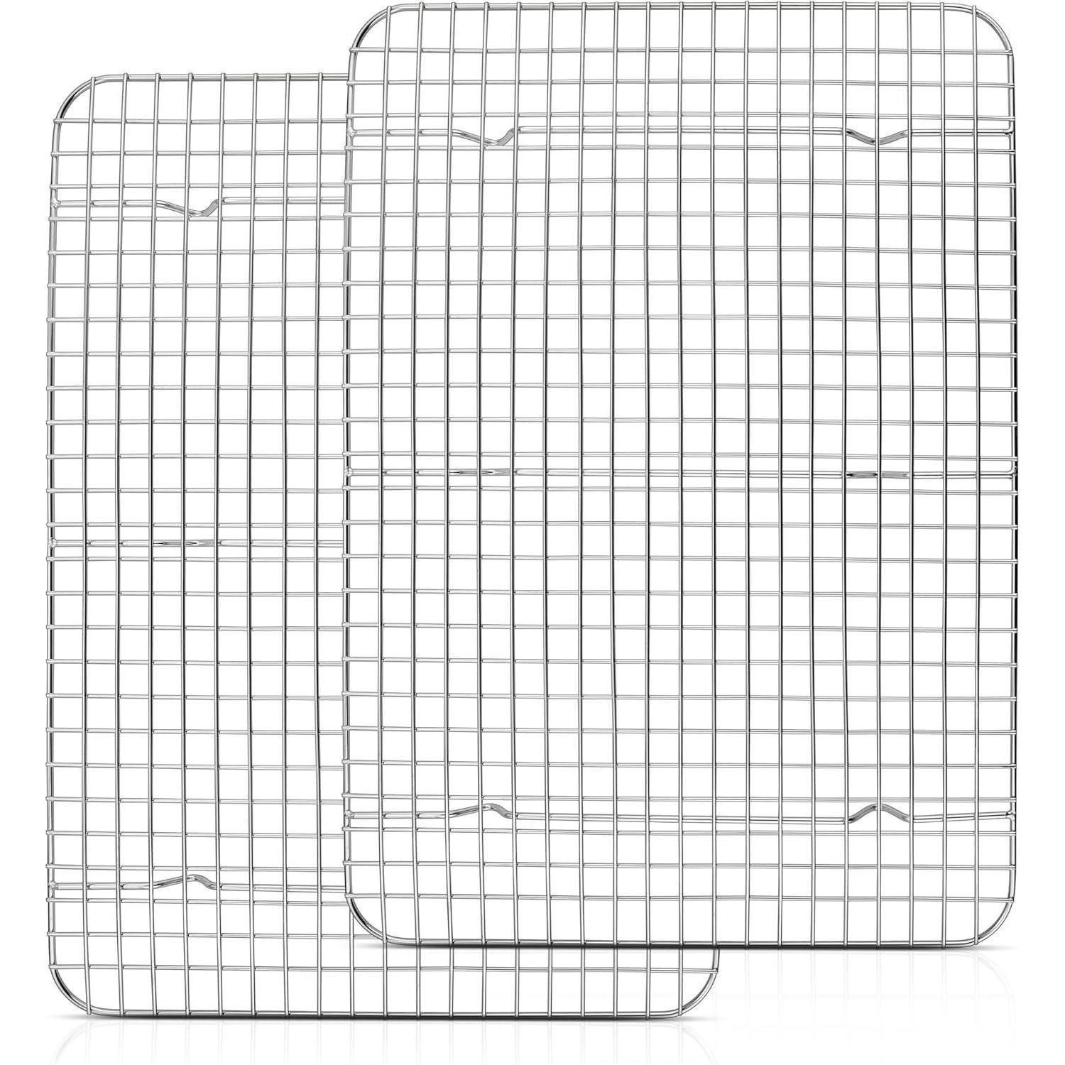 LuxusKollektion Abkühlgitter Auskühlgitter Edelstahl 2er Set Groß 39x28,7x2cm für Backen & Kühlen