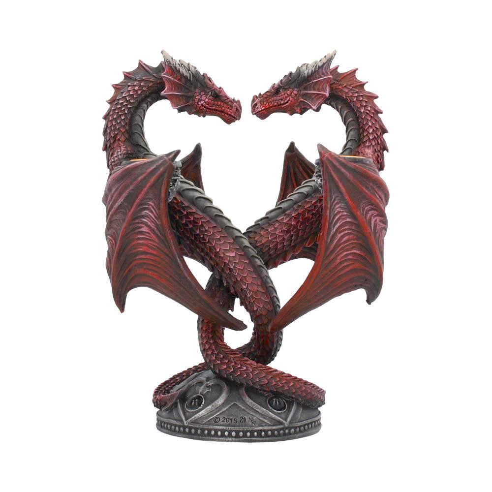 Figuren Shop GmbH Kerzenhalter Drachen Kerzenhalter - Dragon Heart - Valentine's Edition Anne Stokes
