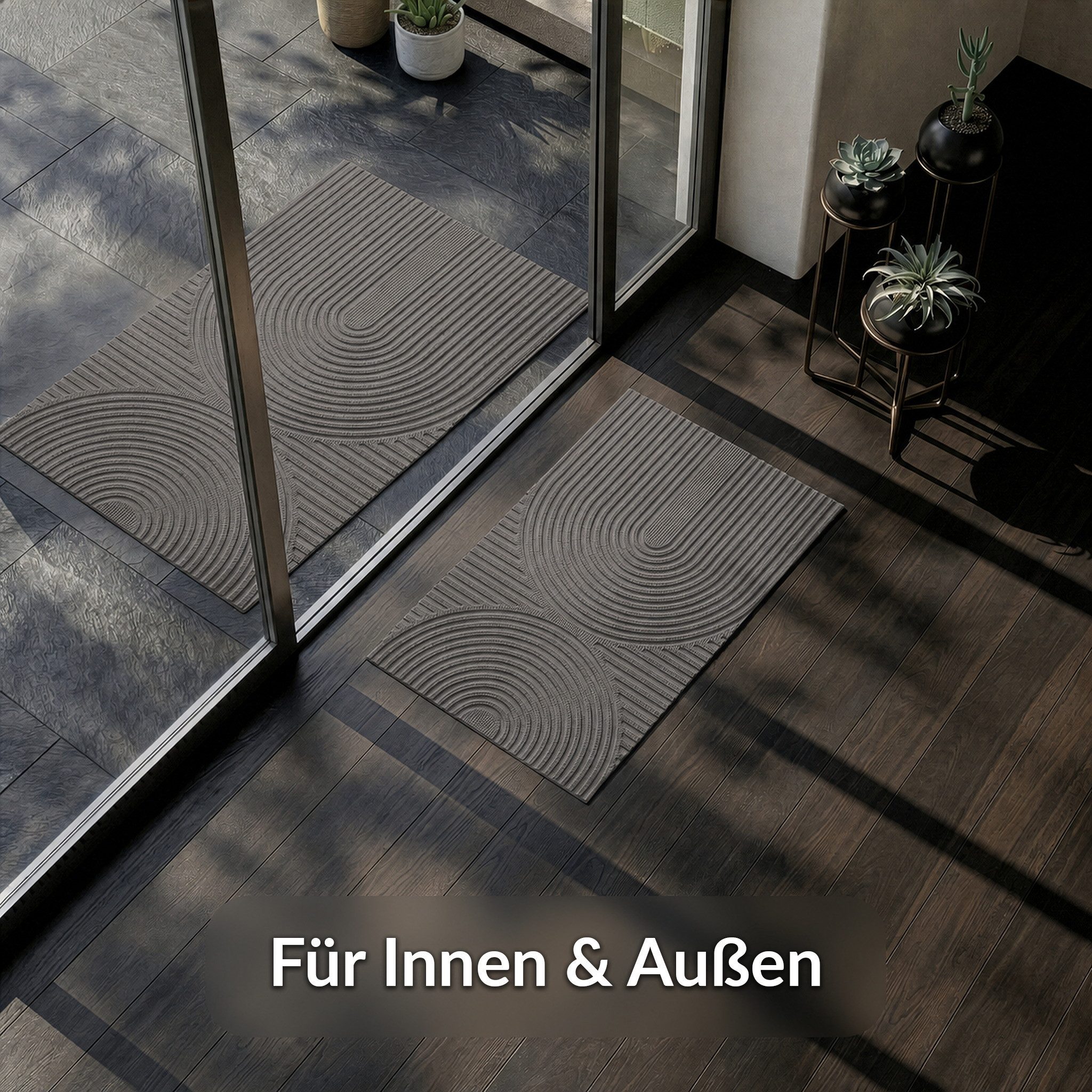 Floordirekt Fußmatte Schmutzfangmatte Circa waschbar für Innen & Außen rutschfeste Türmatte, pflegeleicht und bei 30 °C maschinenwaschbar – Bild 4 von 5