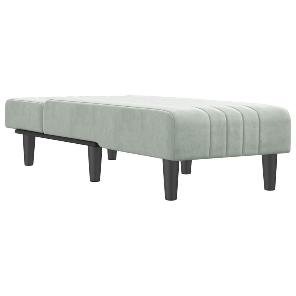 vidaXL Chaiselongue Chaiselongue Hellgrau Samt, 1 günstig online kaufen