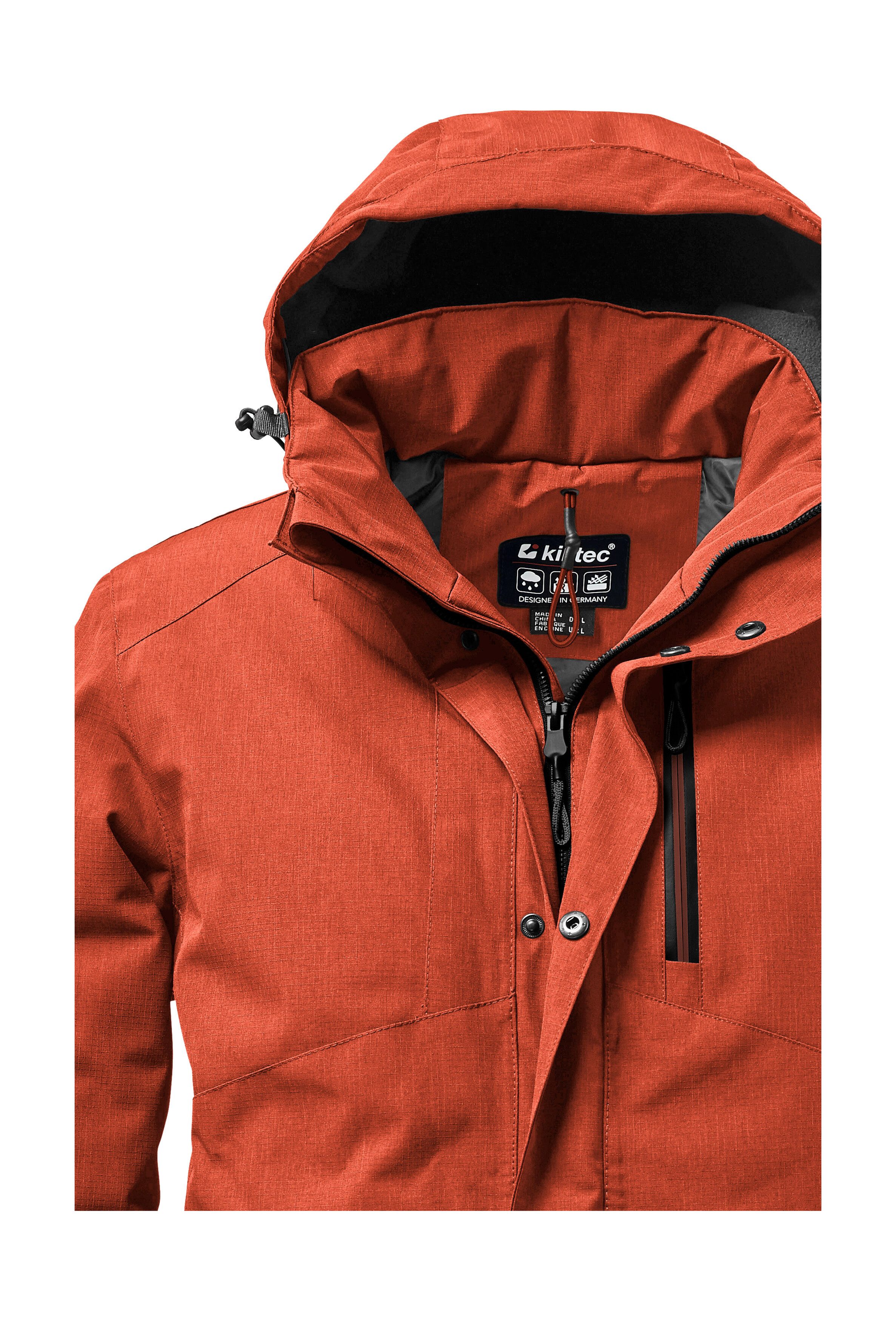 Killtec Outdoorjacke KOW 161 MN JCKT Wasser- und winddichte Funktionsjacke mit abnehmbarer Kapuze – Bild 3 von 5