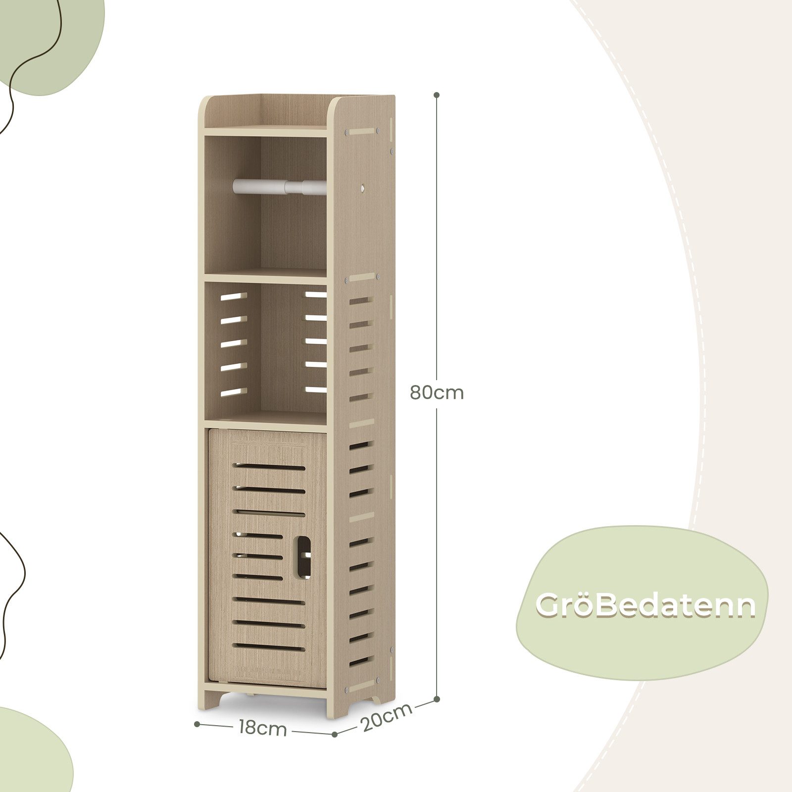 Dripex Beistellschrank Badschrank schmal, Toilettenschrank mit Papierrollen günstig online kaufen