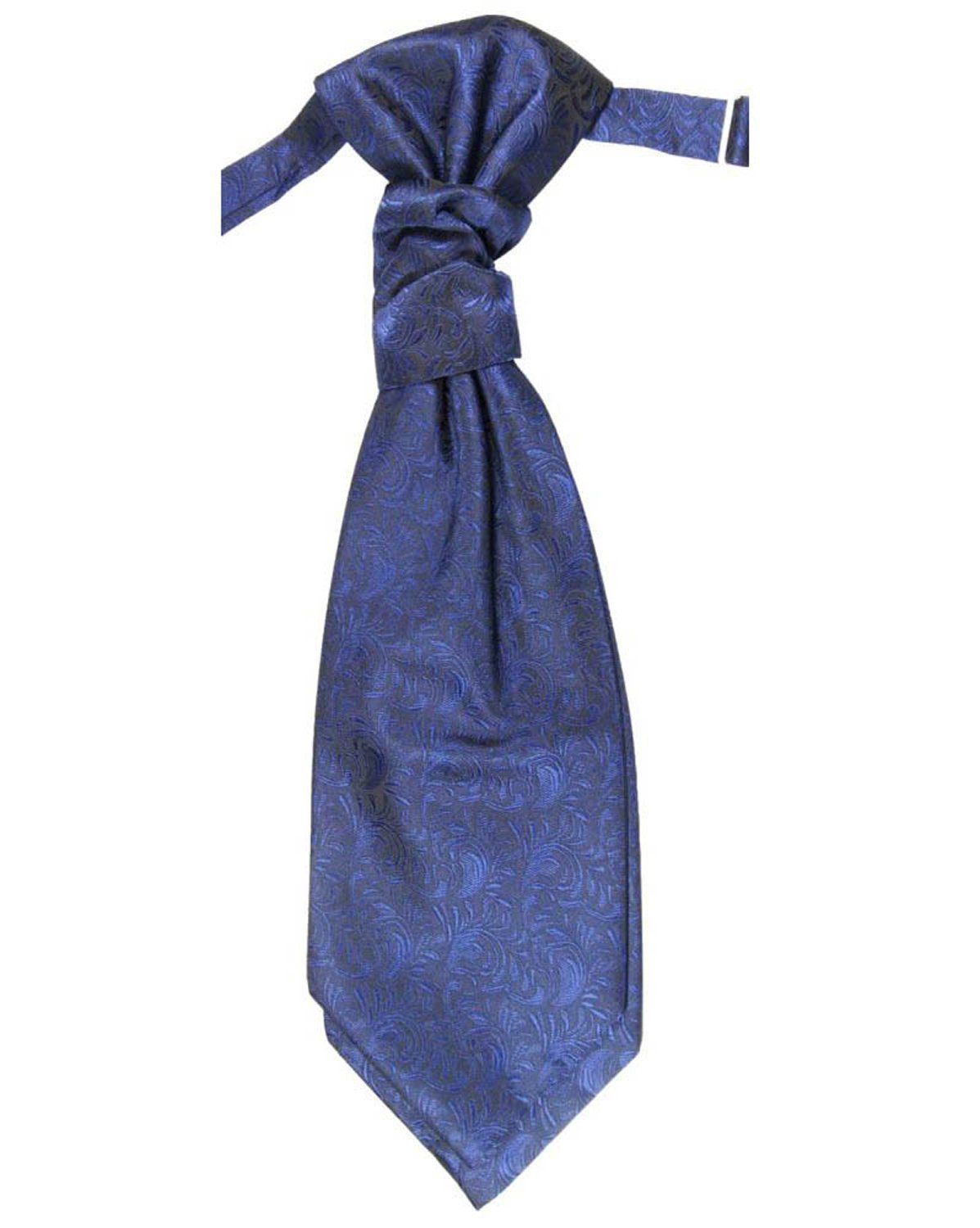 Paul Malone Anzugweste Herren Hochzeitsweste mit Plastron Set 2tlg Ornamente - Bräutigam (Set, 2-tlg., mit Weste und Plastron) royal blau V8, Gr. 52 (M)