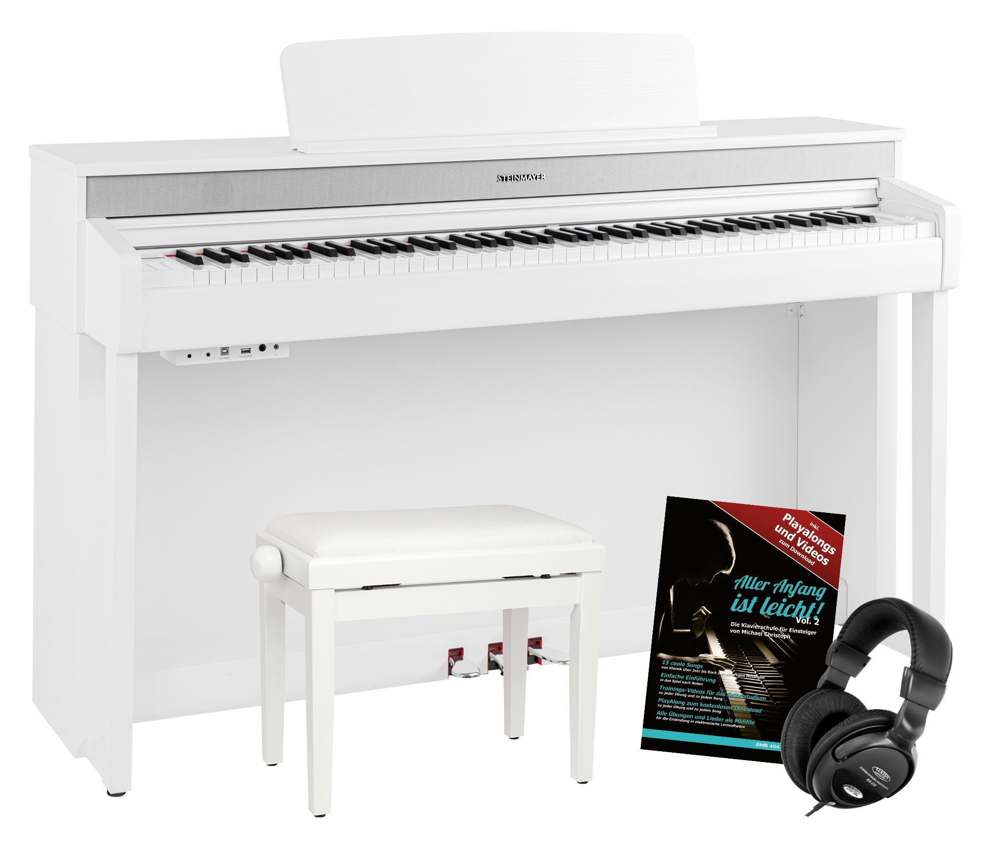 Digitalpiano DP-361 E-Piano Set - 88 Tasten mit Hammermechanik - Ebony/Ivory Touch