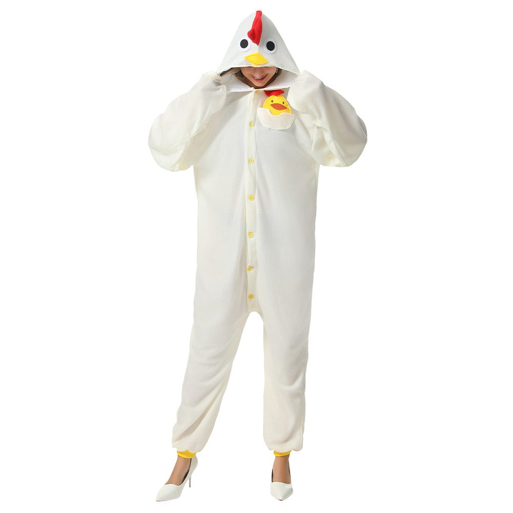 MIESEPETER Kostüm Huhn Jumpsuit Unisex Kostüm MIESEPETER®, Jumpsuit-Kostüm