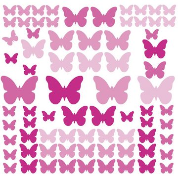 RoomMates Wandsticker Schmetterlinge Pink
