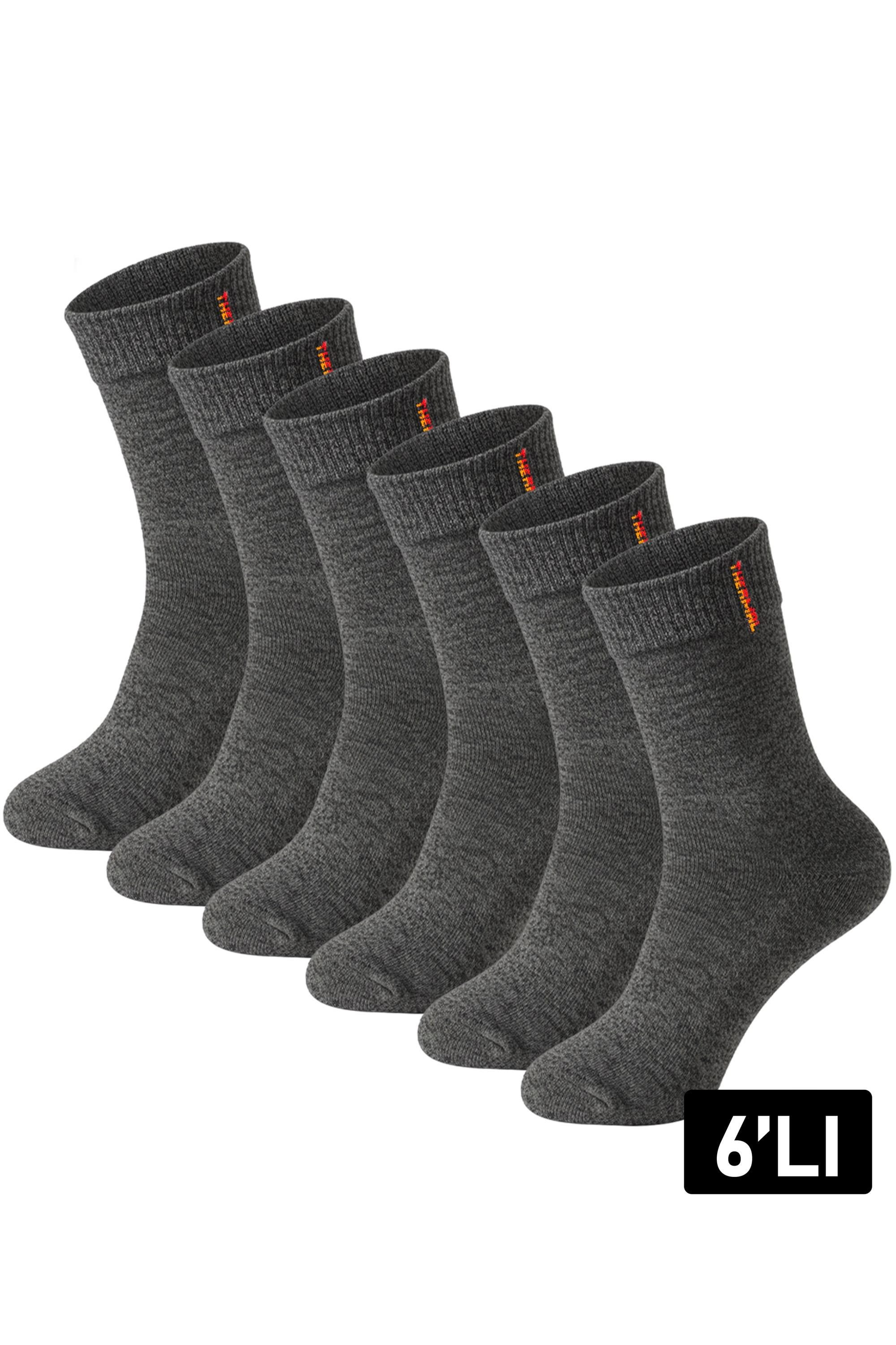 öts Herren 6er-Pack Thermo Viskose Socken Slipper