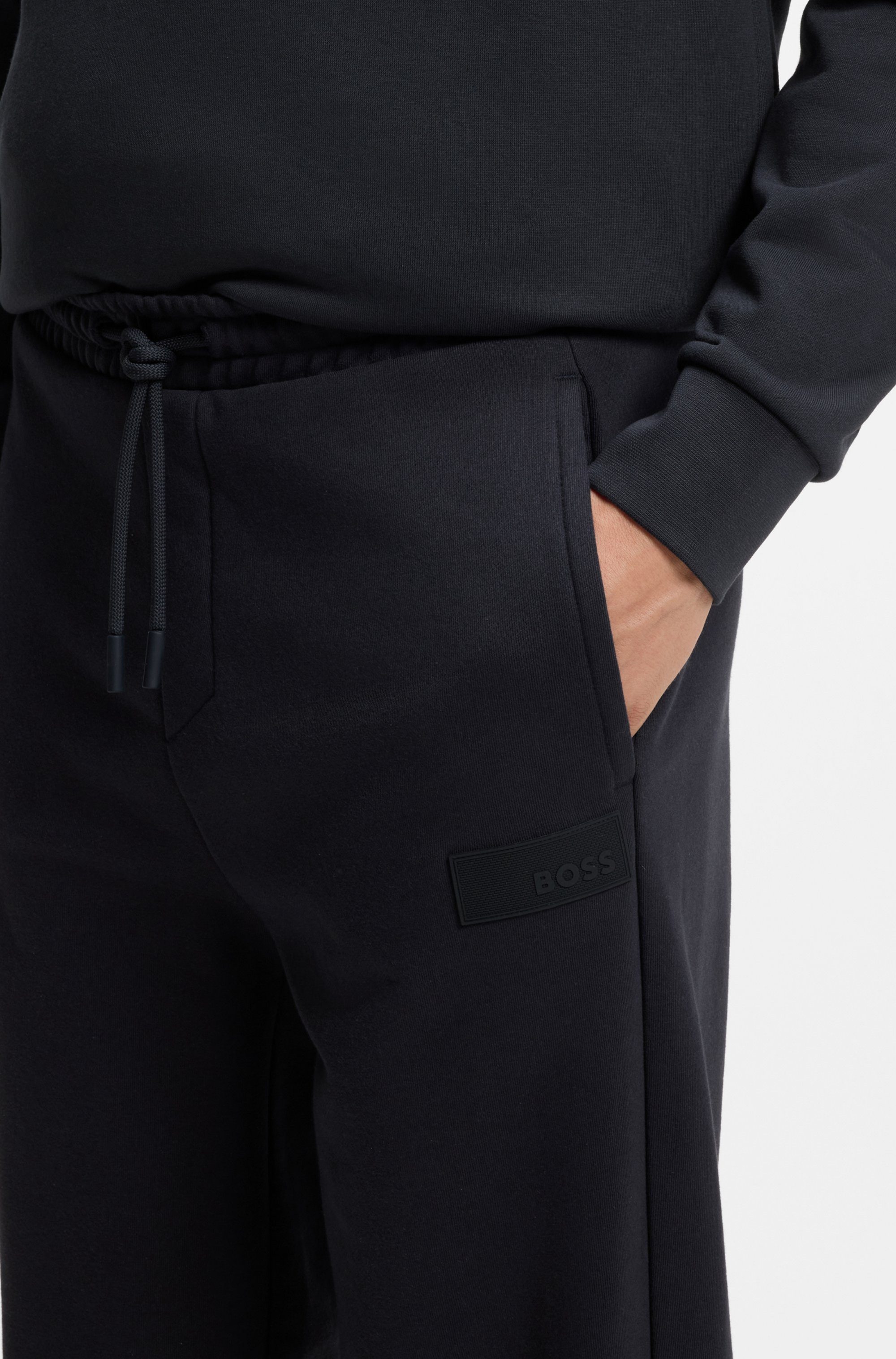BOSS GREEN Sweathose elastischer Bund, Relaxed Fit, Baumwoll-Mix