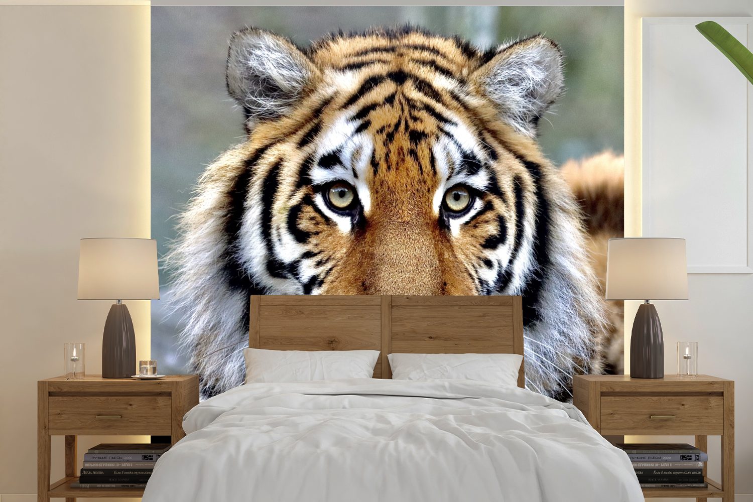 MuchoWow Fototapete Tiger - Jung Wohnzimmer (5 Tiere, St), für bedruckt, Schlafzimmer, Vinyl Wandtapete oder Tapete - Matt
