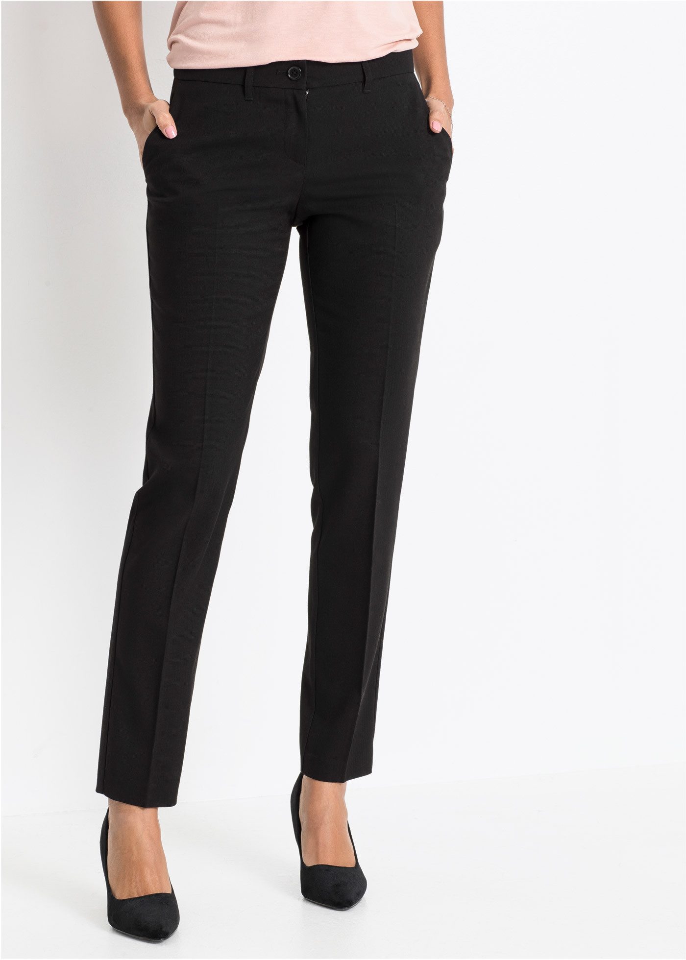 bonprix Anzughose Slim fit Passform, mit Stretchanteil, mit Bügelfalte