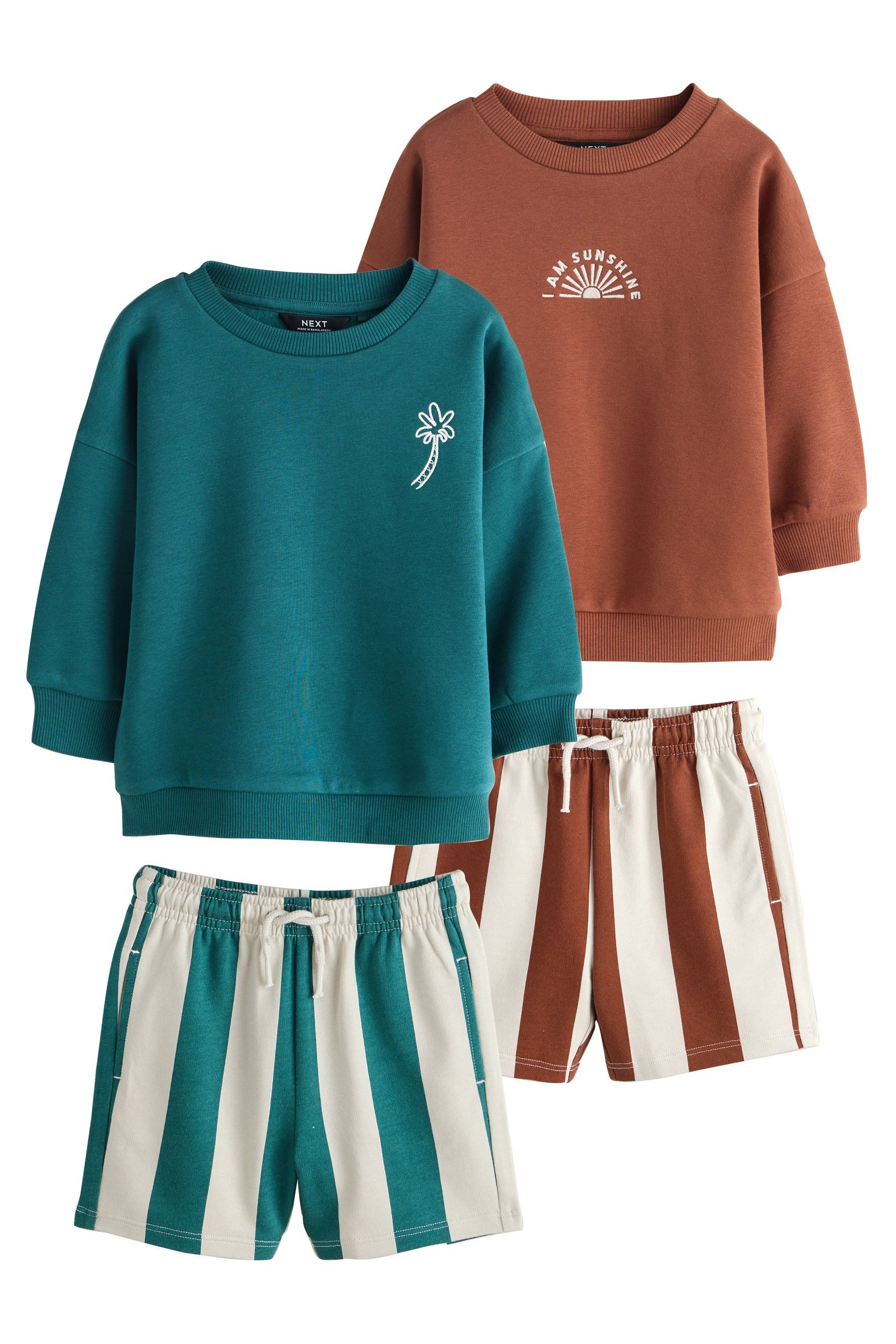 Rust Brown and Teal